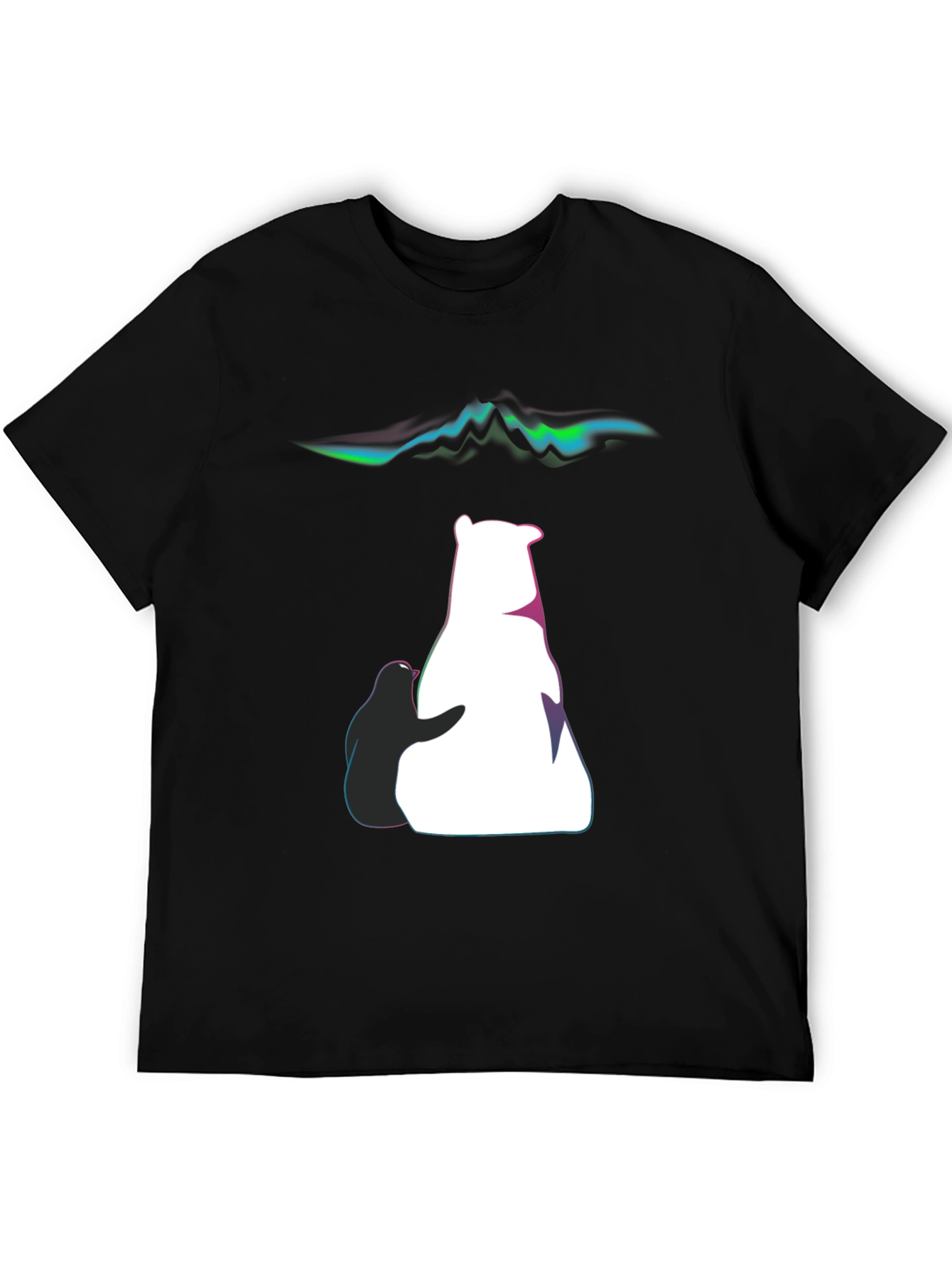 Artistic Bear & Penguin Graphic Tee