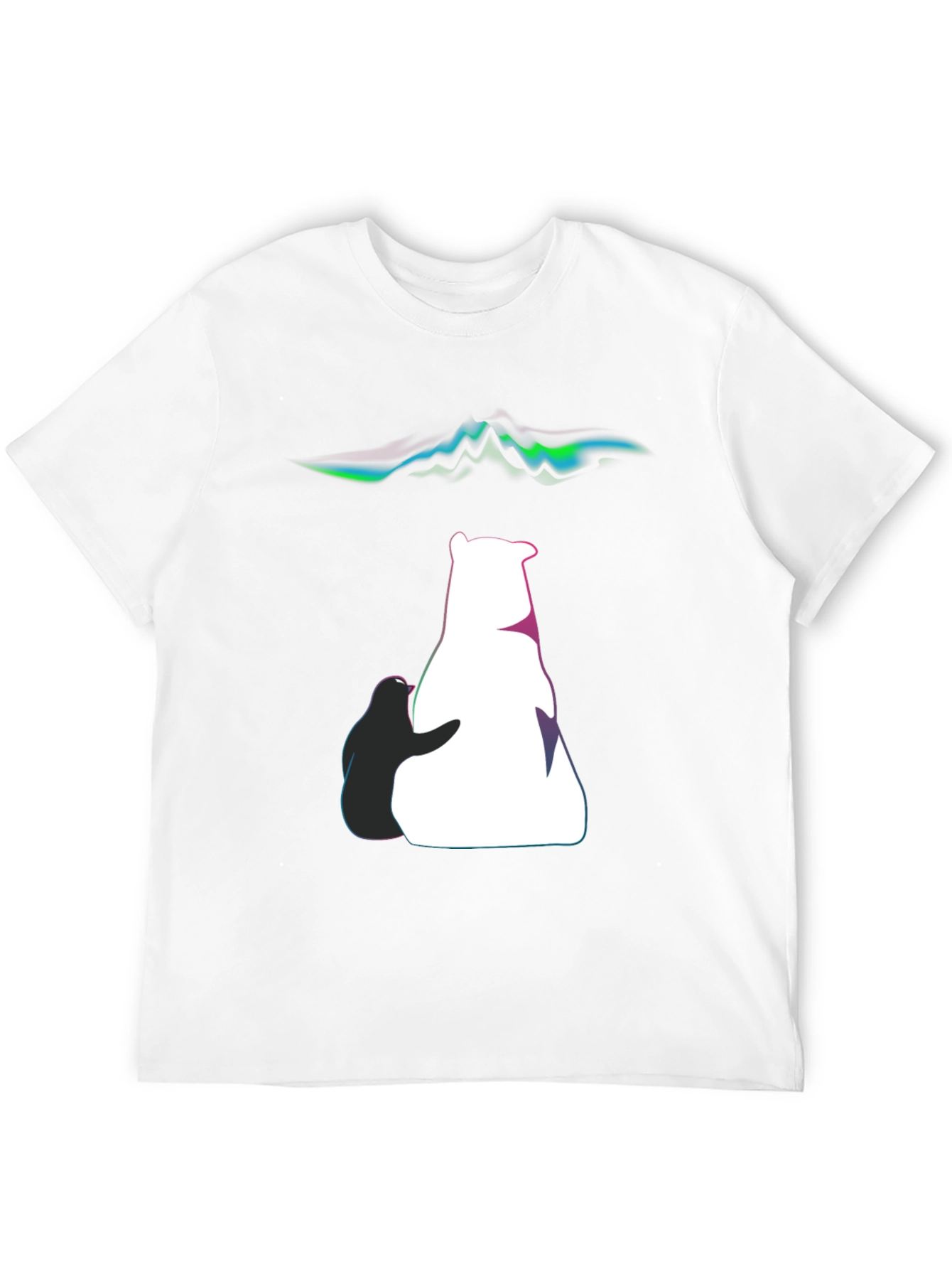 Artistic Bear & Penguin Graphic Tee