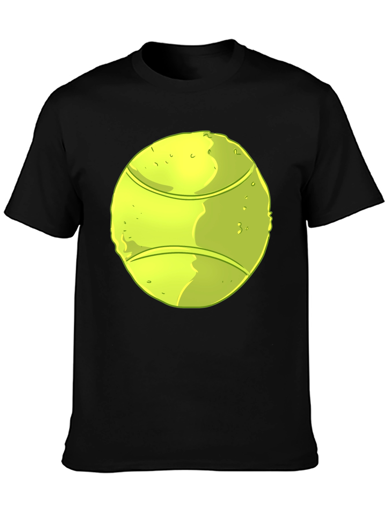 Tennis Ball Graphic Black T-Shirt