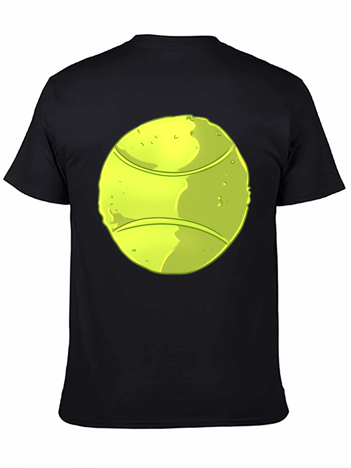 Tennis Ball Graphic Black T-Shirt
