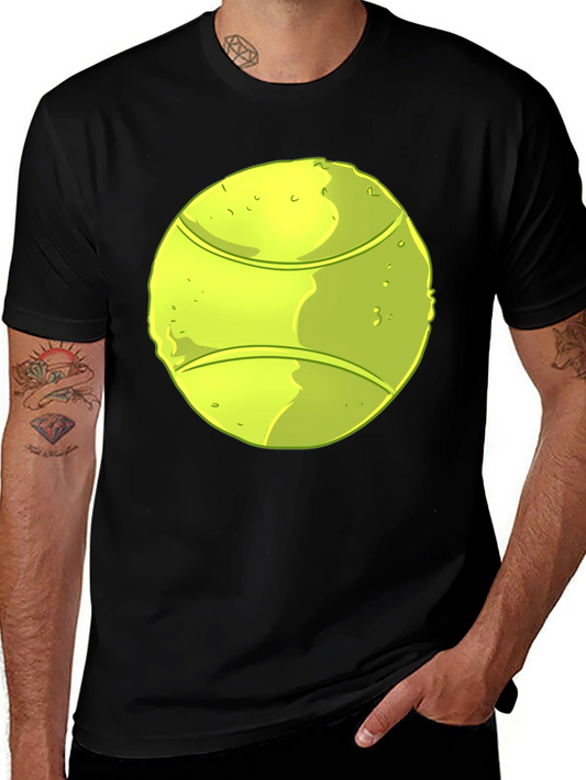Tennis Ball Graphic Black T-Shirt