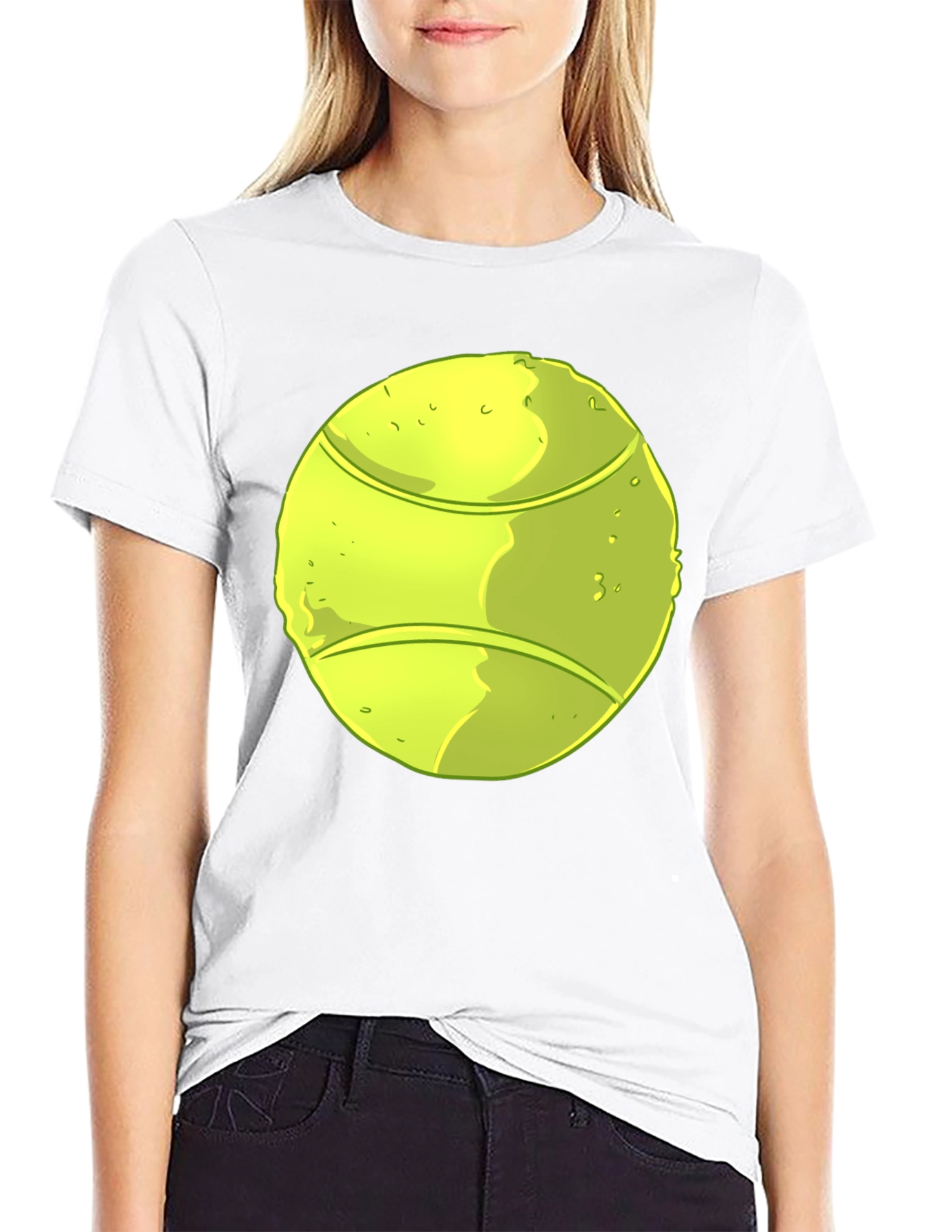 Tennis Ball Graphic Black T-Shirt