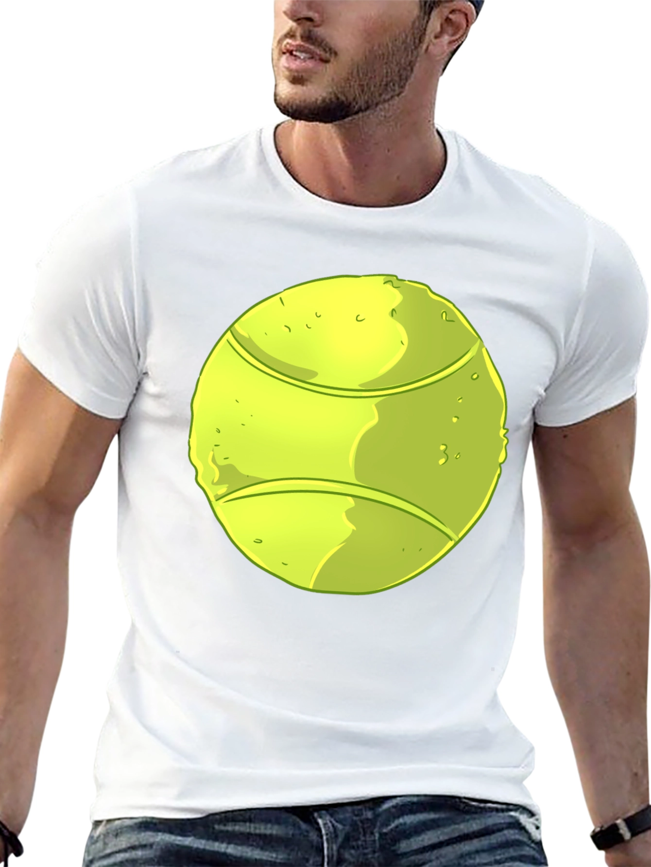 Tennis Ball Graphic Black T-Shirt
