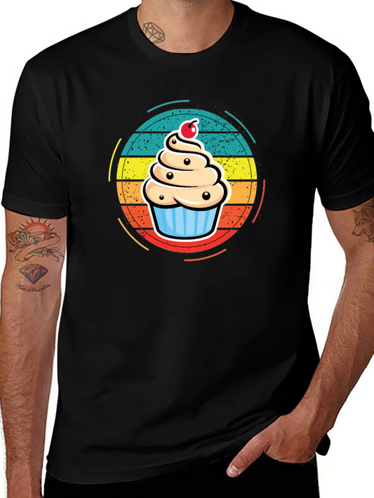 Cupcake T-Shirt - Retro Dessert Graphic Tee