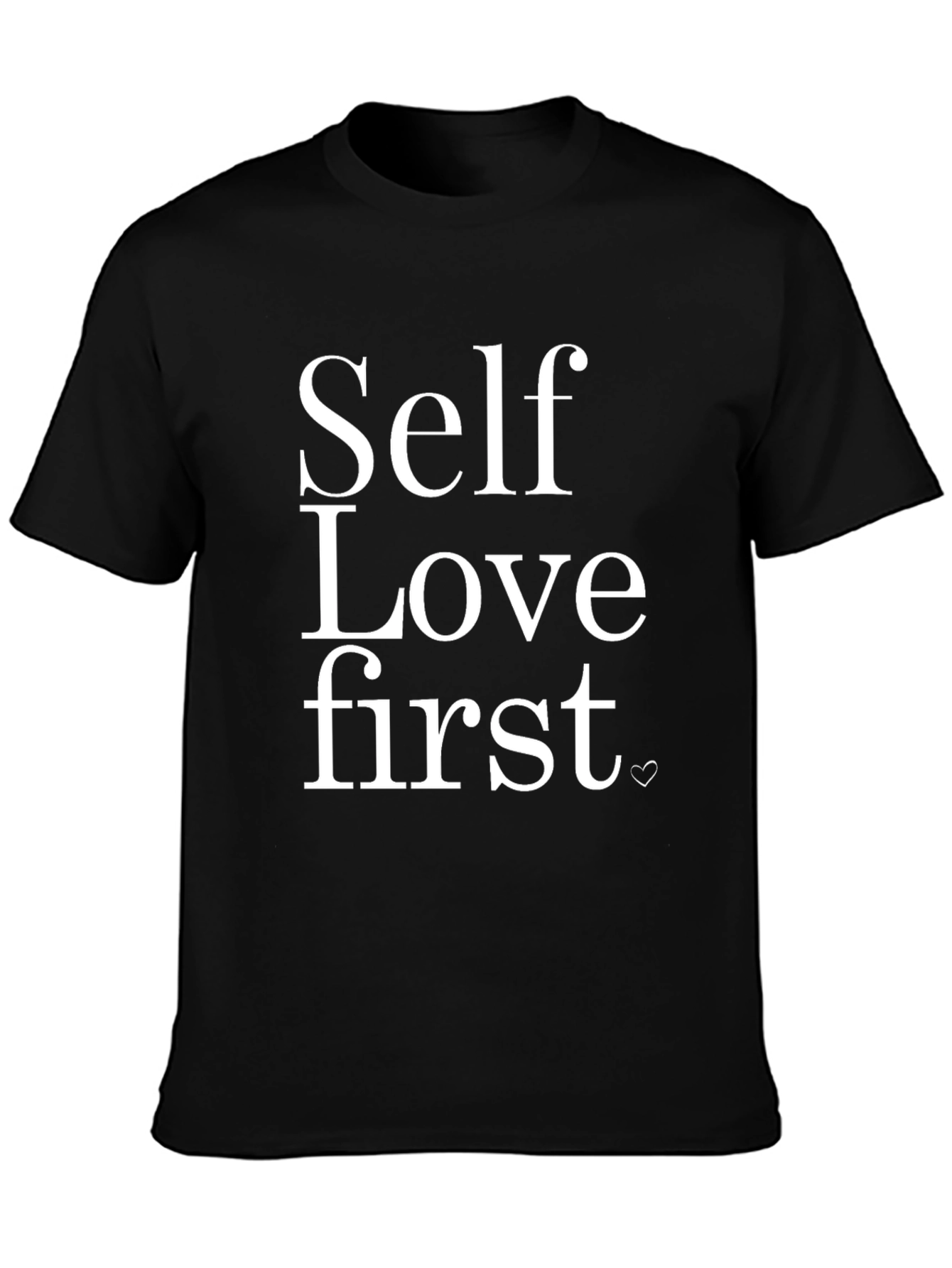 Self Love First Black Graphic T-Shirt