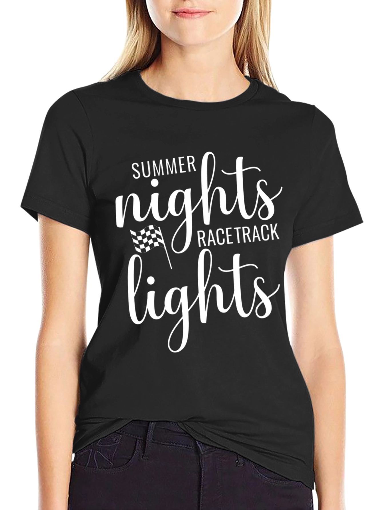 Summer Nights Racetrack Lights Graphic Tee