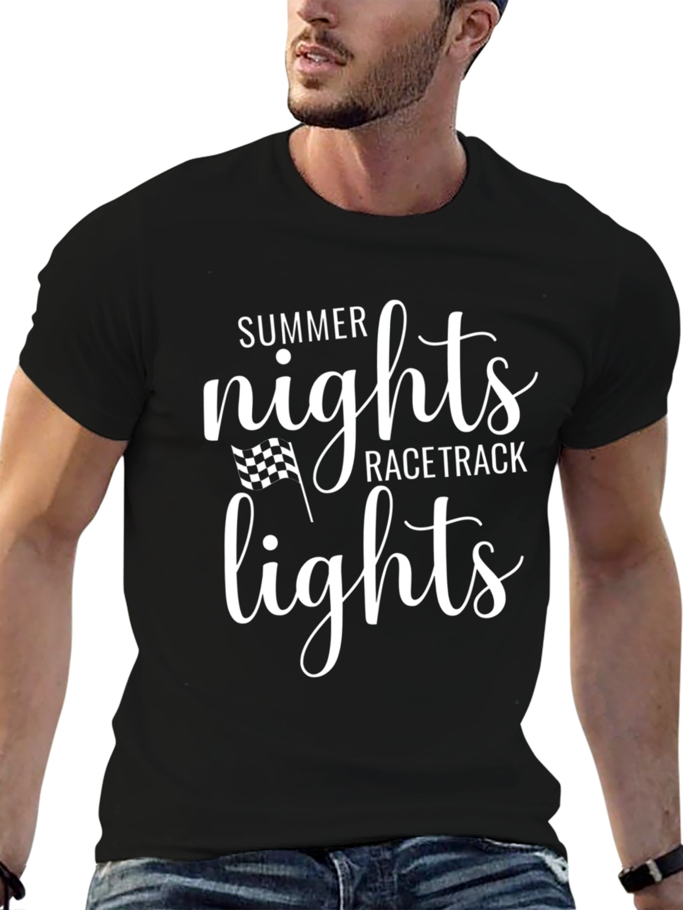Summer Nights Racetrack Lights Graphic Tee