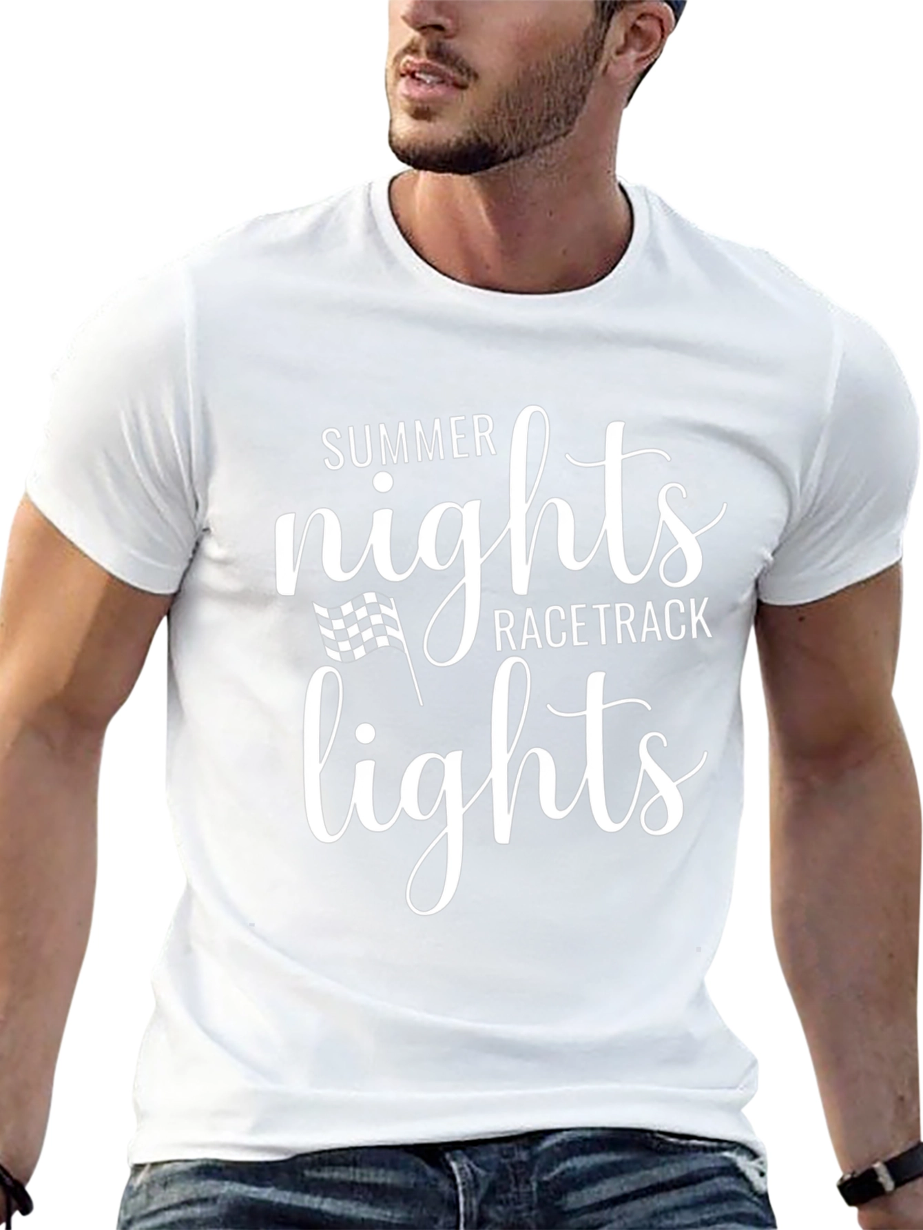 Summer Nights Racetrack Lights Graphic Tee