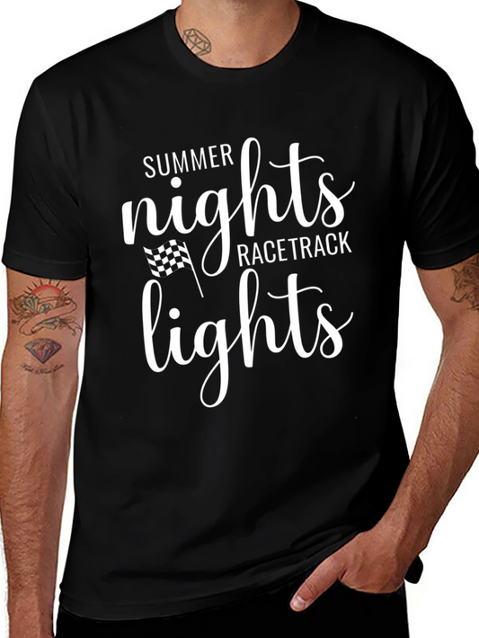 Summer Nights Racetrack Lights Graphic Tee