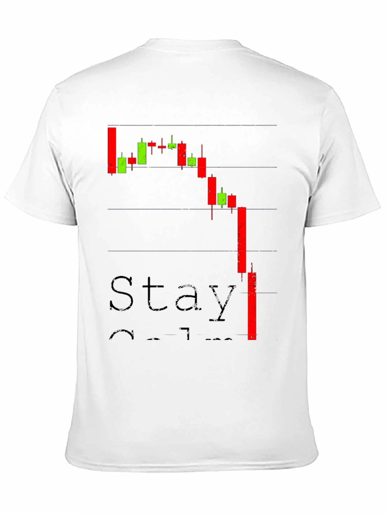 Stay Calm Crypto Chart Black T-Shirt