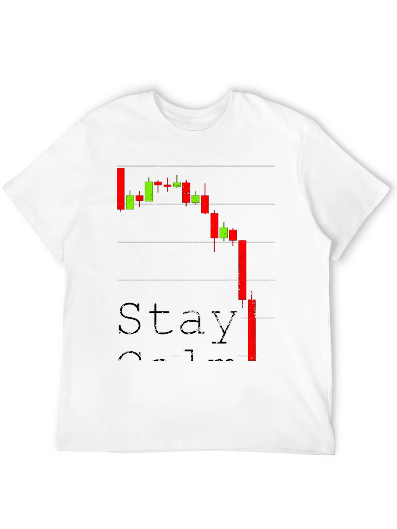 Stay Calm Crypto Chart Black T-Shirt