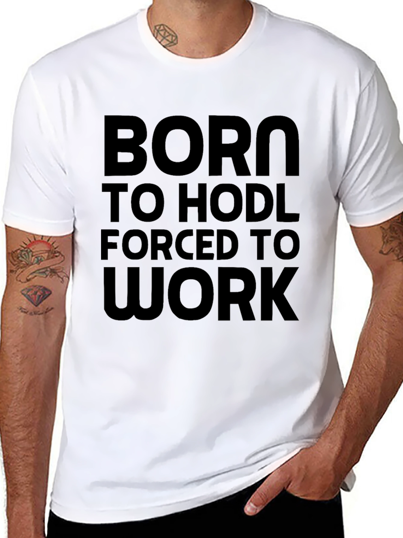Born to HODL Black Tee
