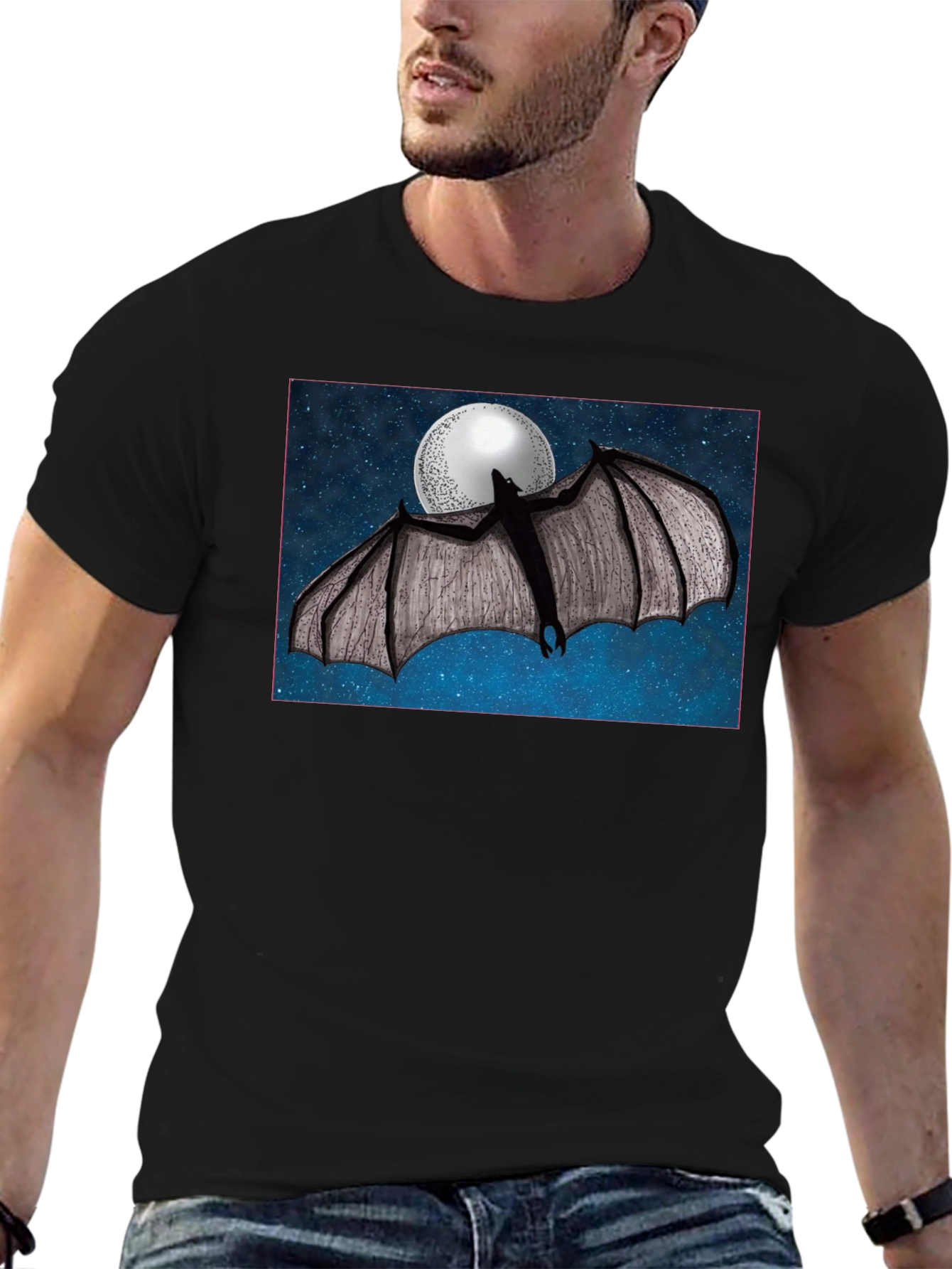 Bat & Moon Graphic Tee