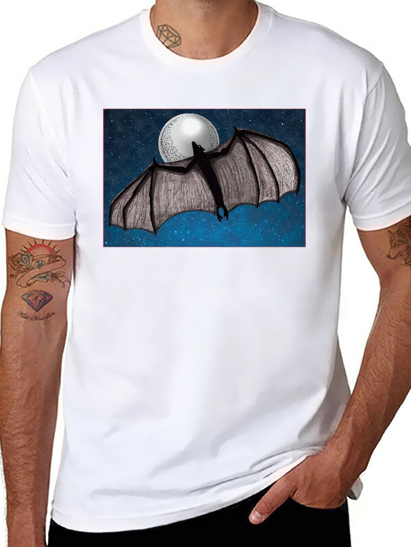 Bat & Moon Graphic Tee