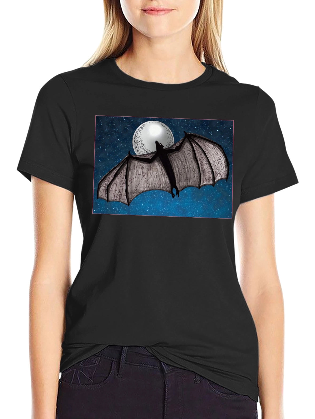 Bat & Moon Graphic Tee
