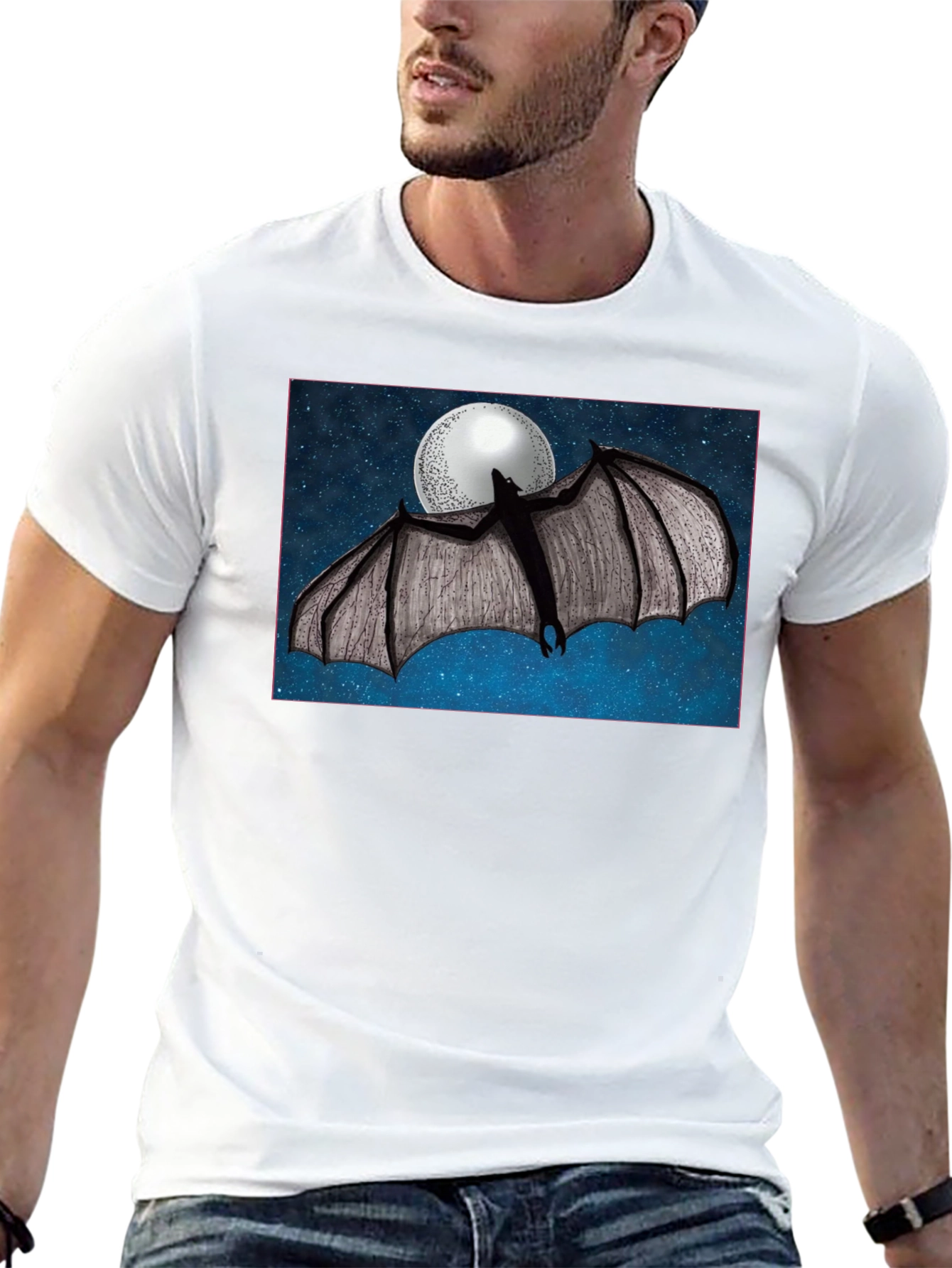 Bat & Moon Graphic Tee