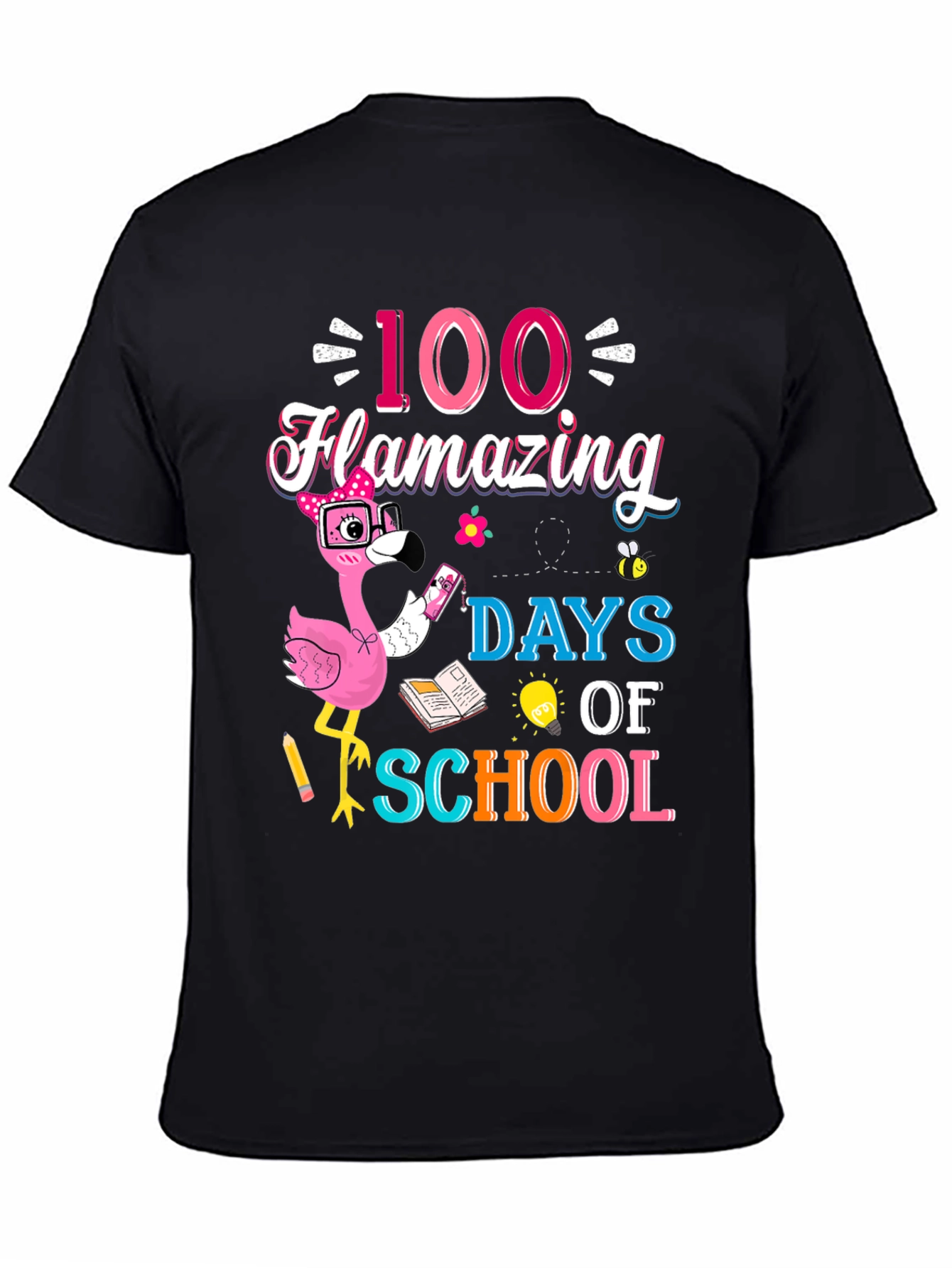 100 Days of School Flamingo T-Shirt