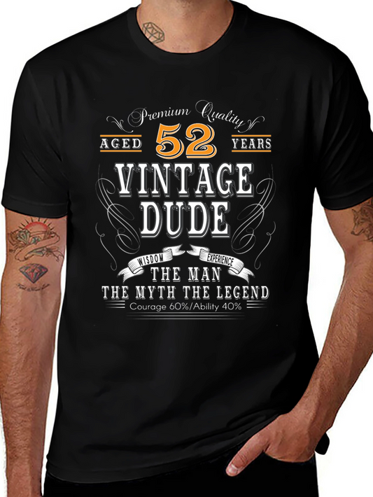 Vintage Dude 52nd Birthday T-Shirt