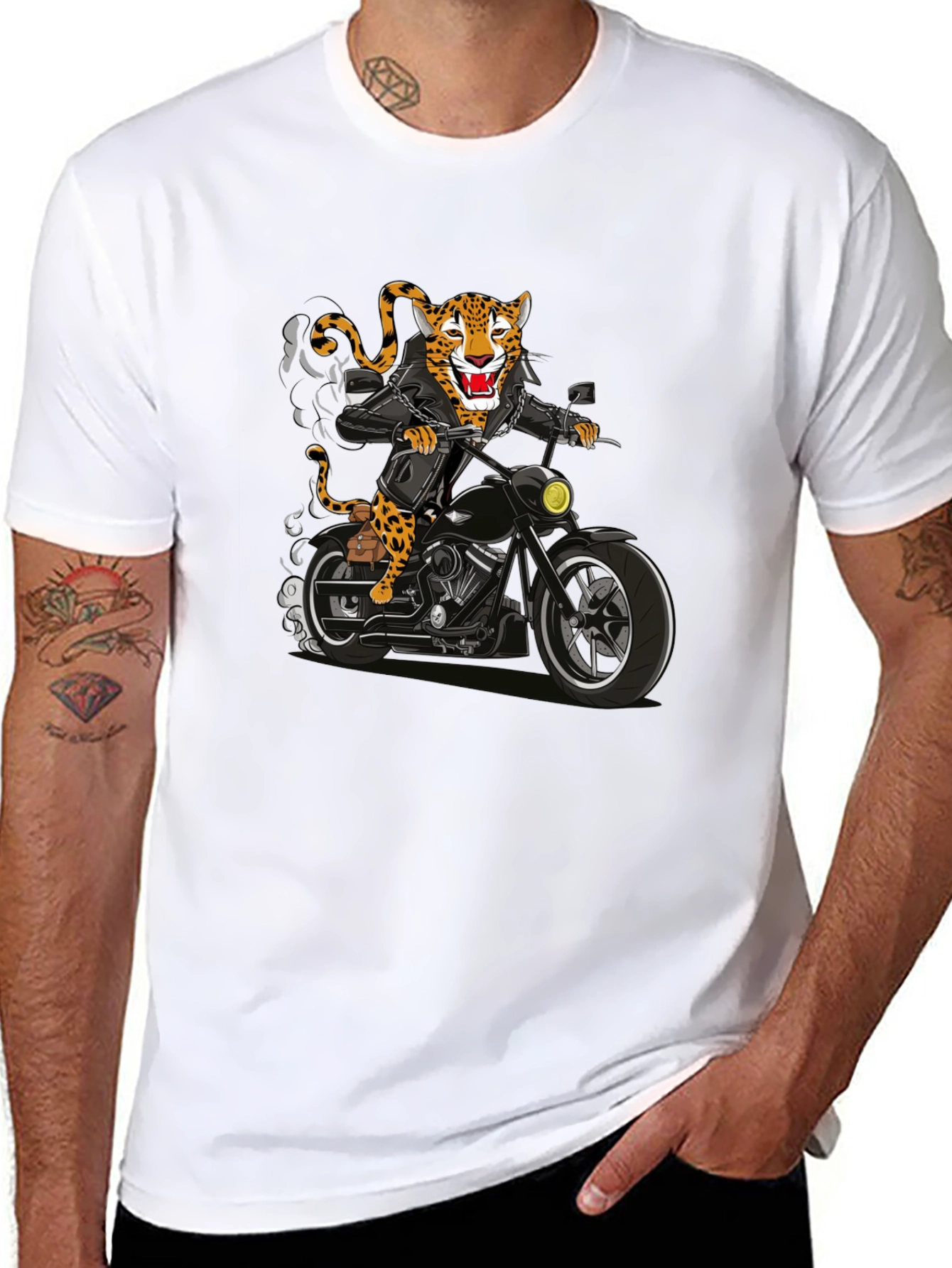 Biker Jaguar Graphic T-Shirt