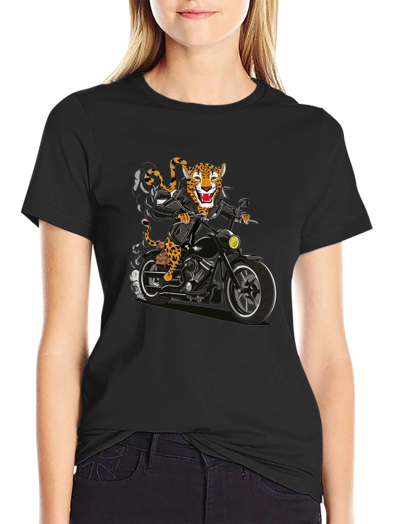 Biker Jaguar Graphic T-Shirt