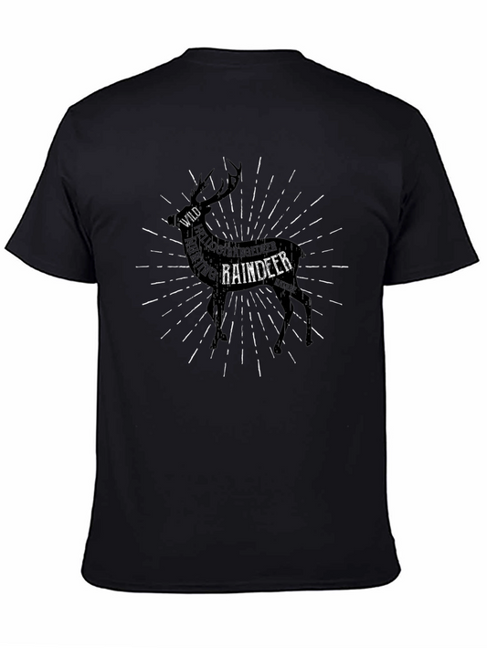 Reindeer Graphic Tee - Wild & Free Black T-Shirt