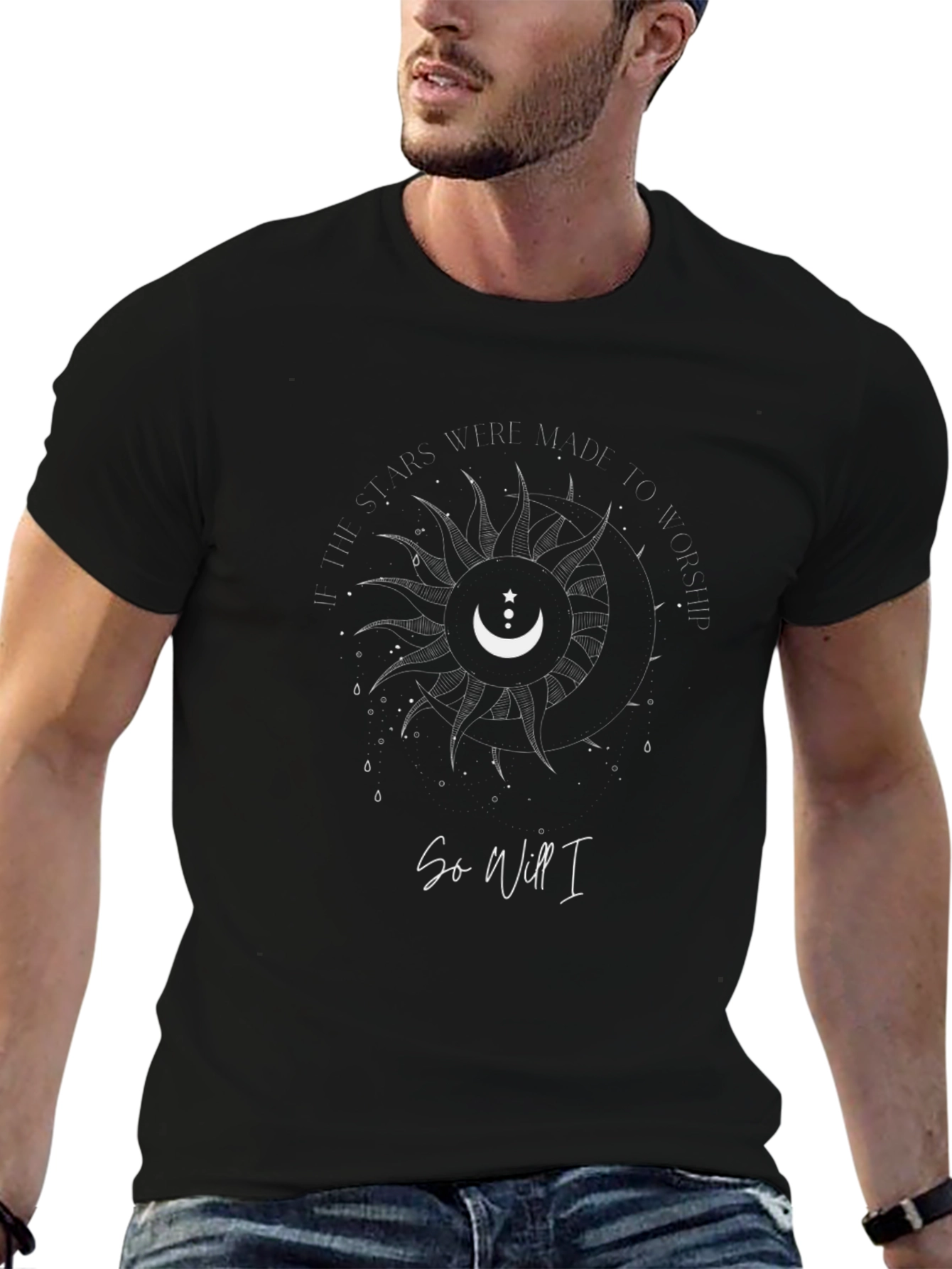 Celestial Worship Graphic Tee - Black