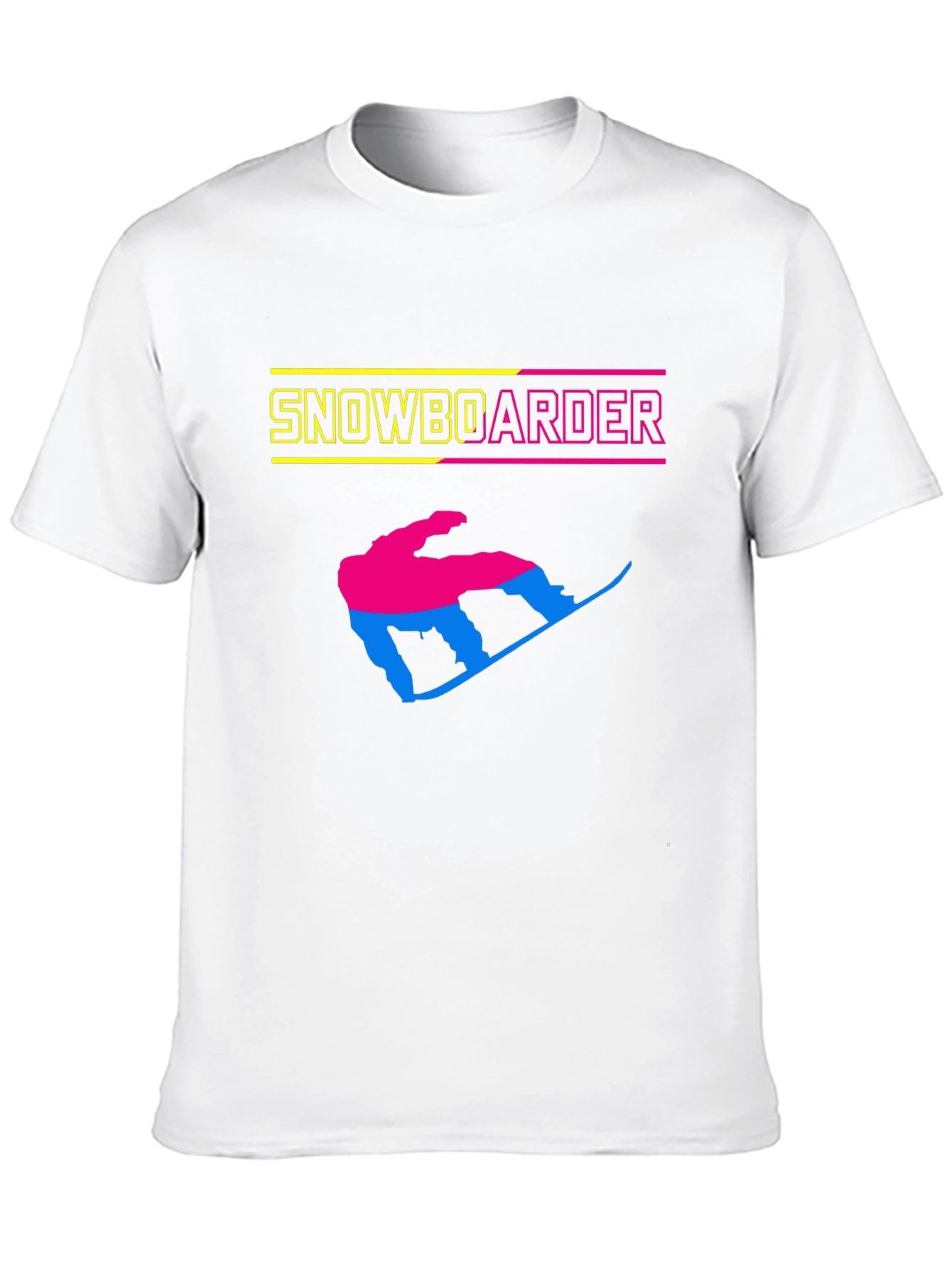 Snowboarder Graphic Tee - Black Cotton T-Shirt