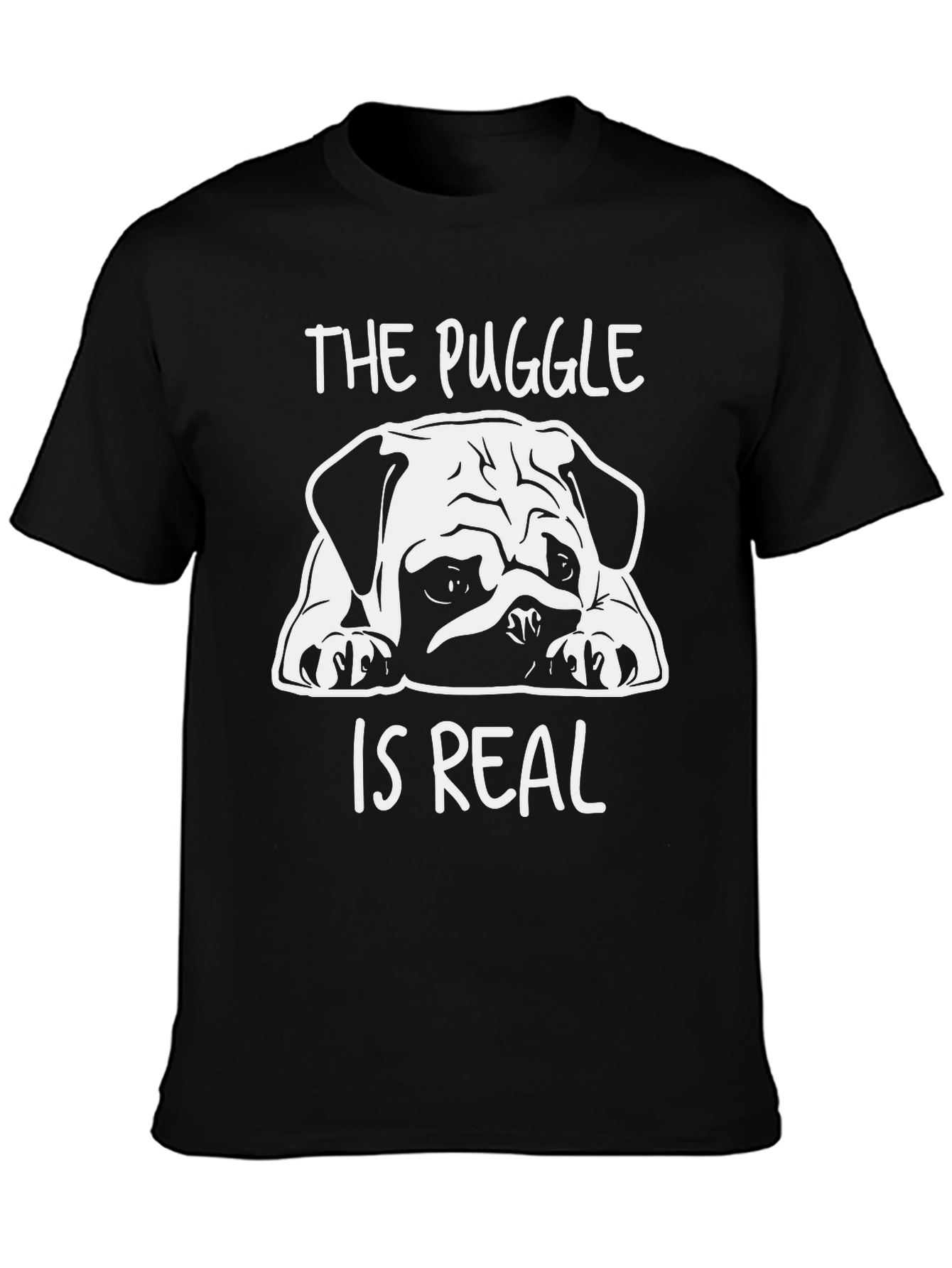 The Puggle is Real T-Shirt - Black
