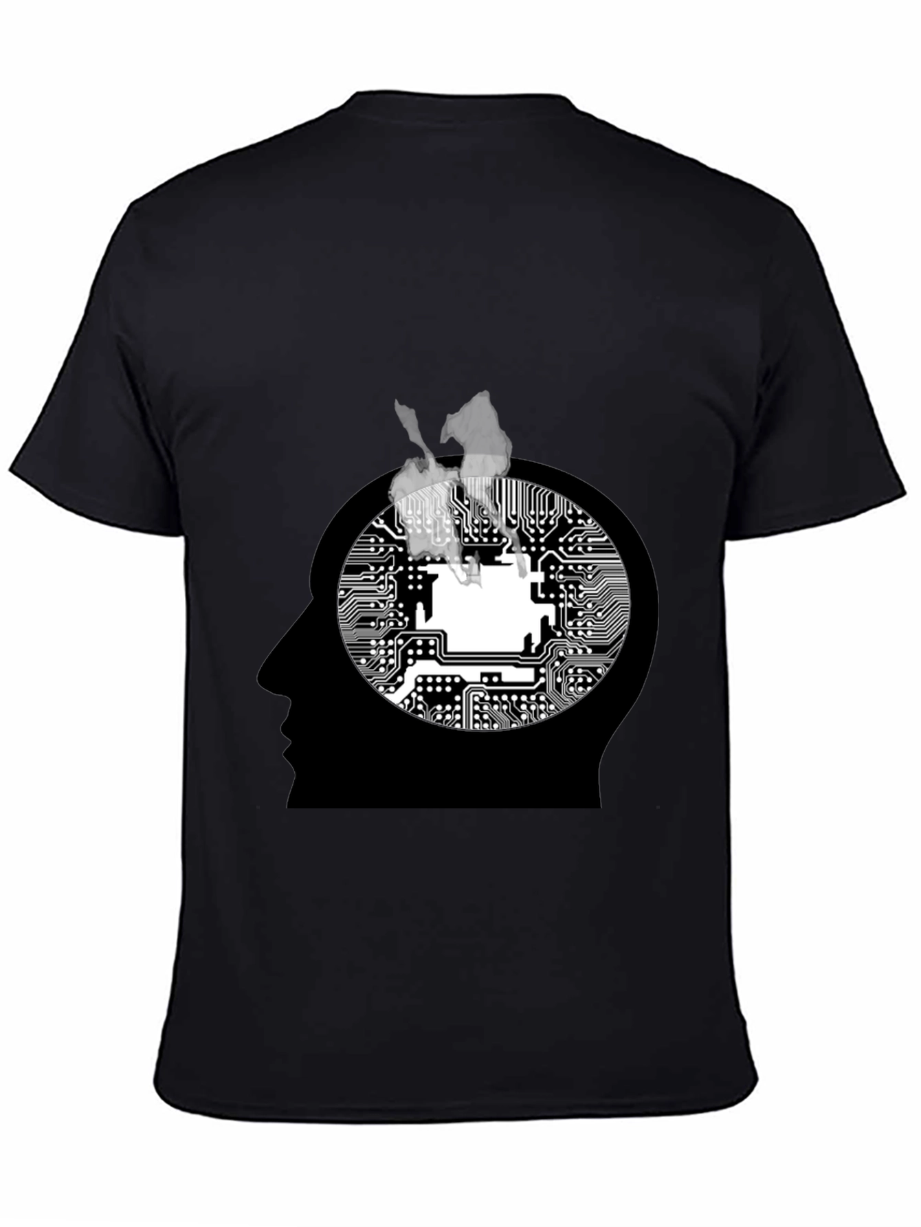Tech Mind T-Shirt: Circuit Board Brain Design