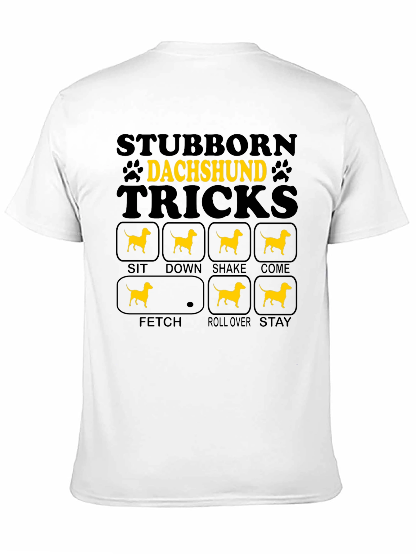 Stubborn Dachshund Tricks Graphic T-Shirt