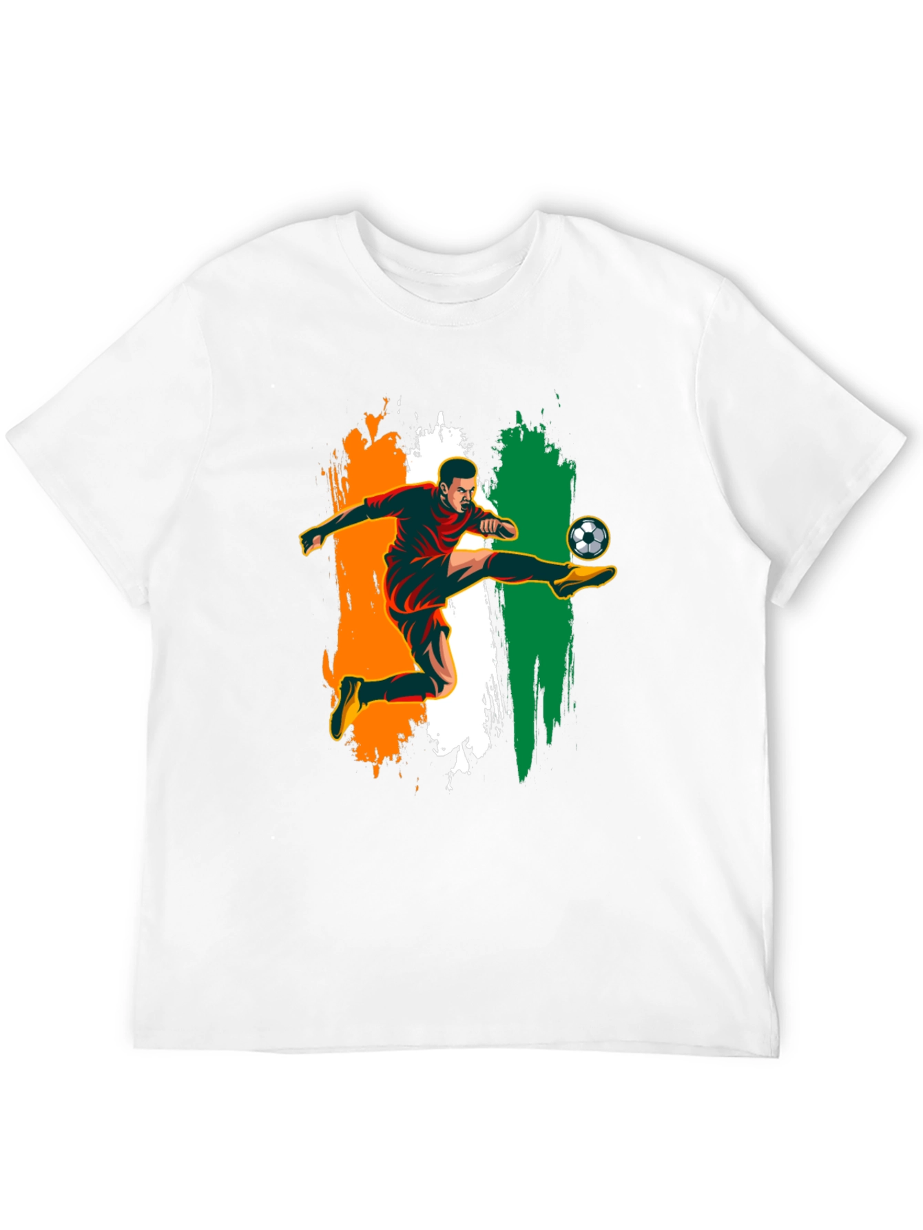 Soccer Player Graphic Black T-Shirt