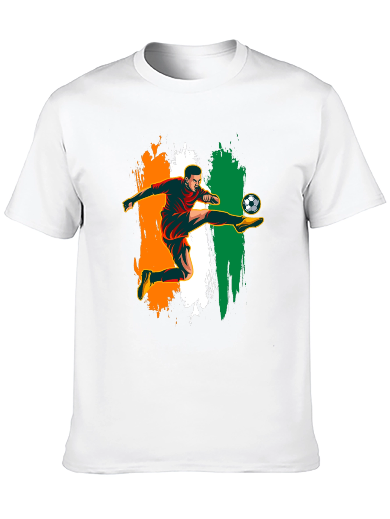 Soccer Player Graphic Black T-Shirt