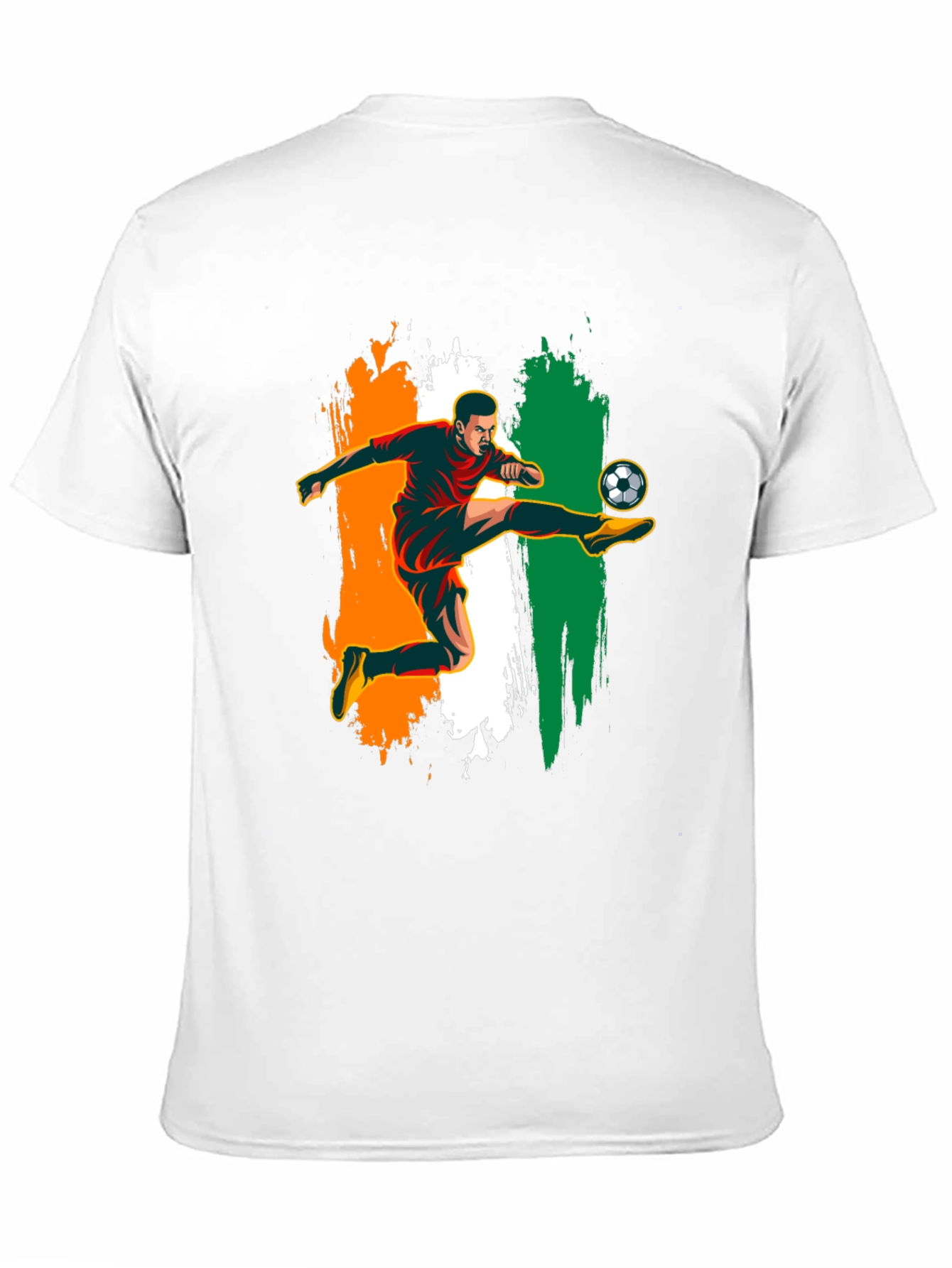 Soccer Player Graphic Black T-Shirt