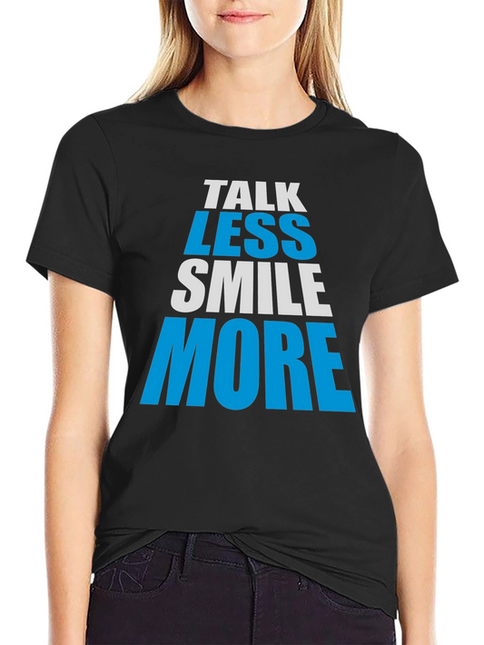 Talk Less Smile More Graphic Tee - Black