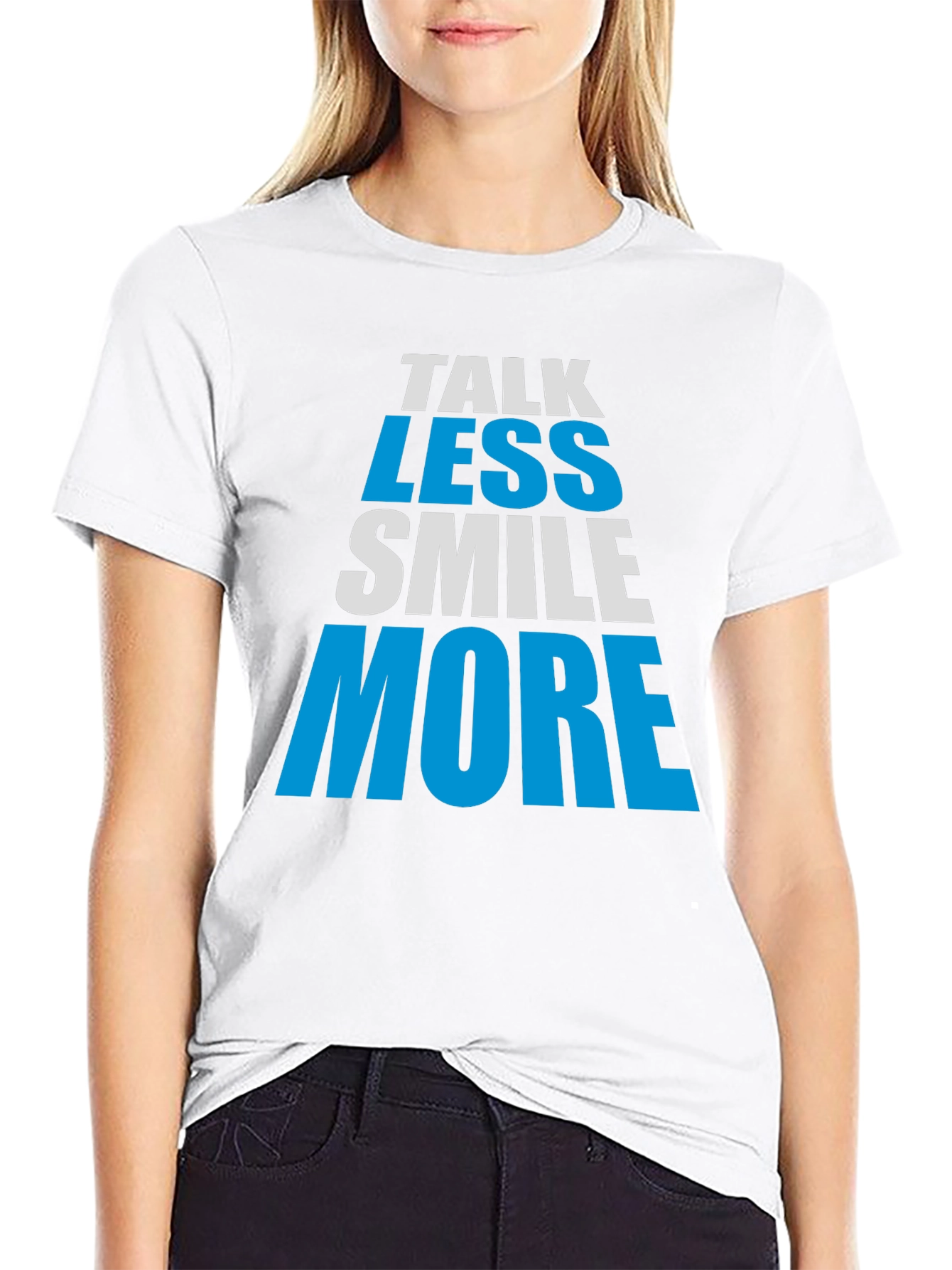 Talk Less Smile More Graphic Tee - Black