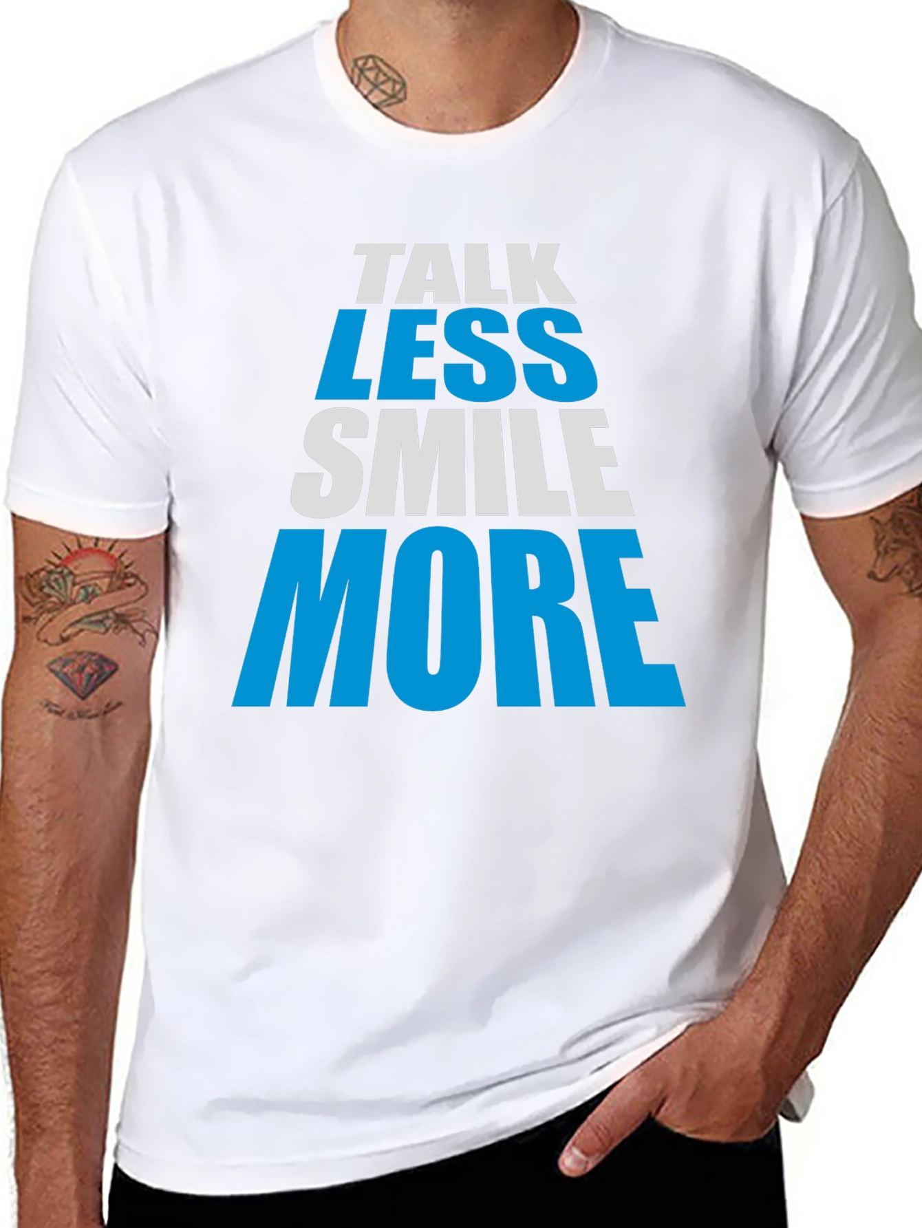 Talk Less Smile More Graphic Tee - Black