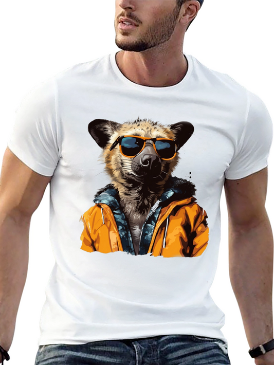 Cool Hyena Graphic Tee - Trendy Animal T-Shirt