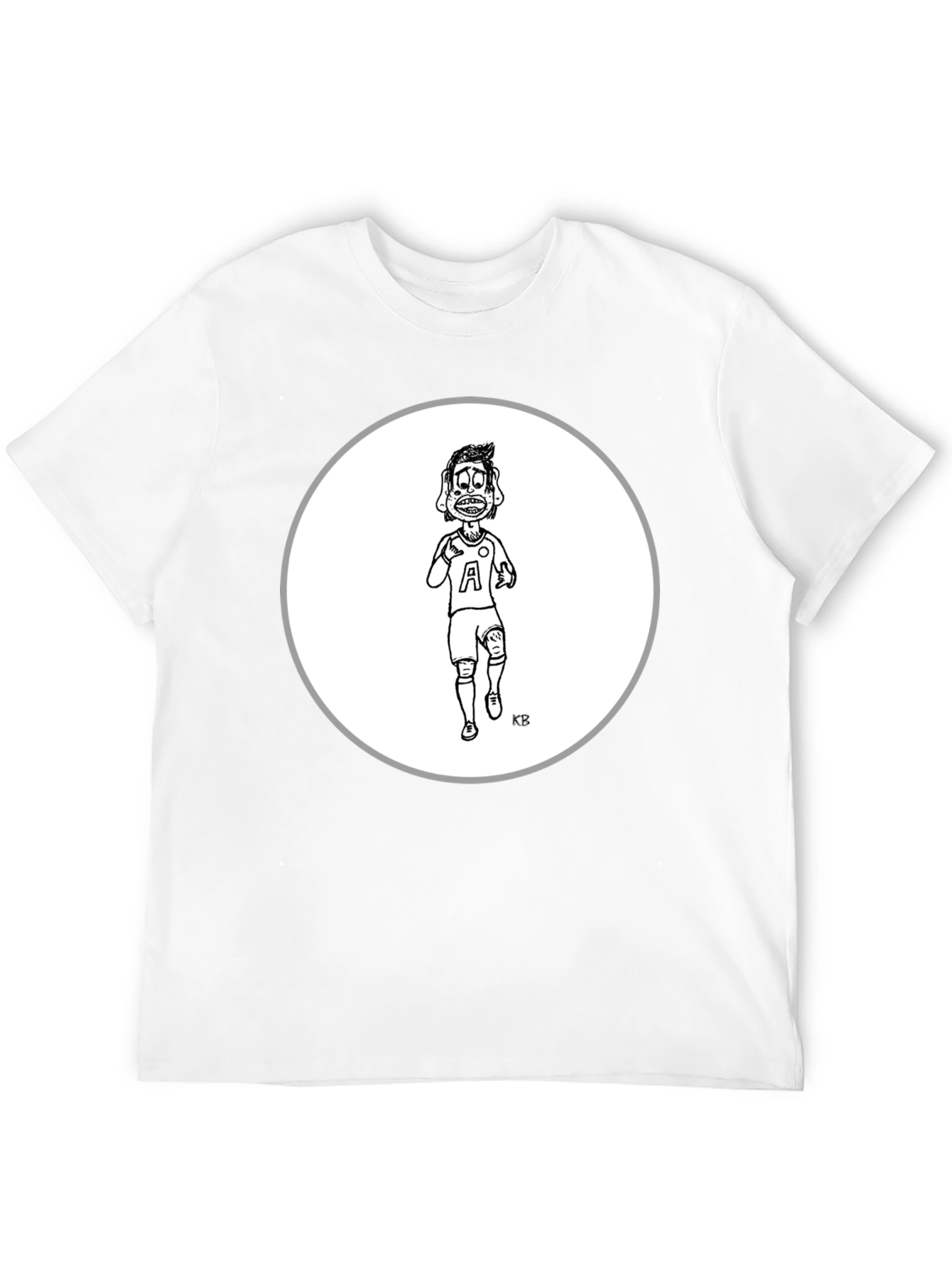 Cartoon Character Tee - Black