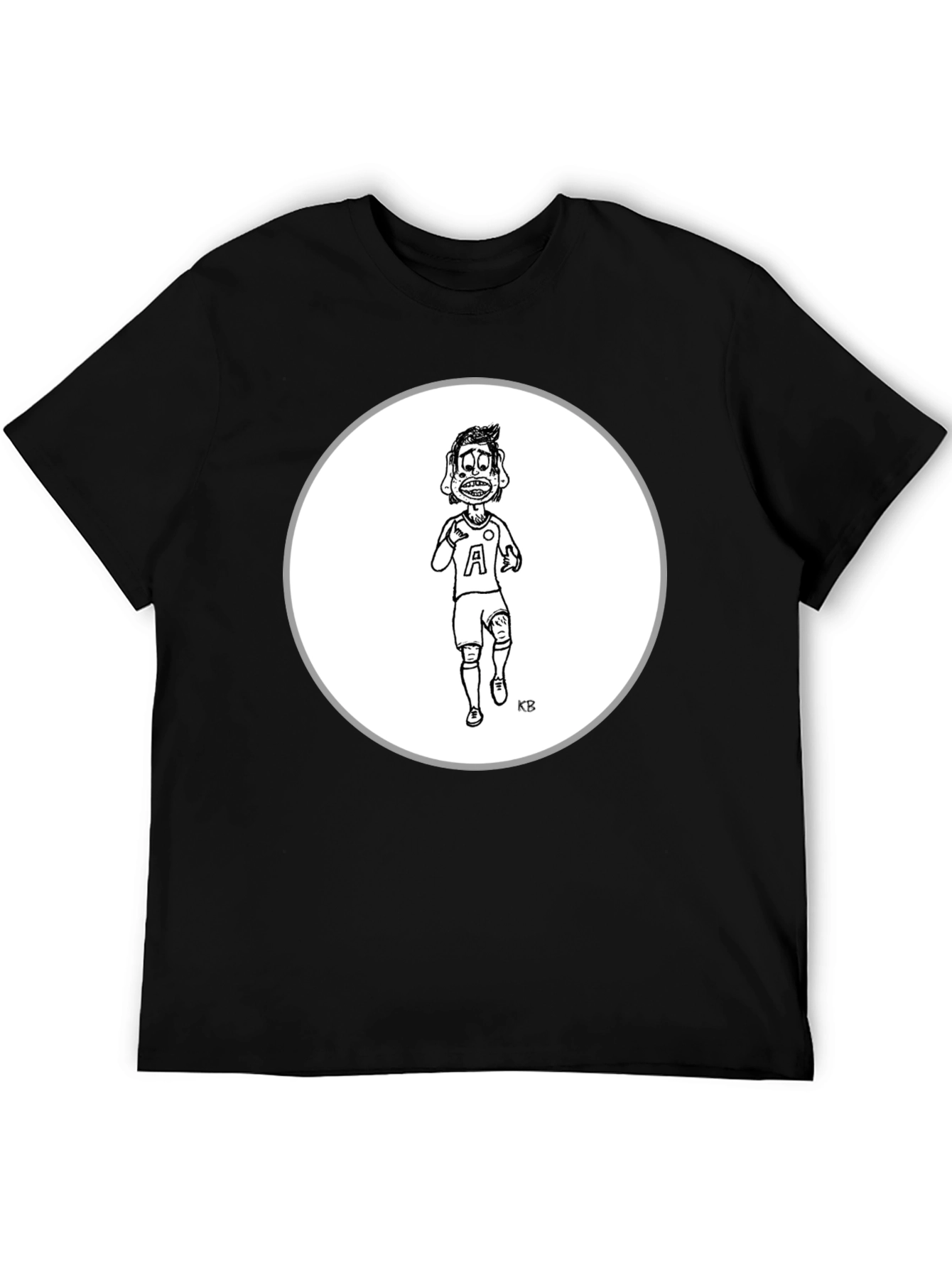 Cartoon Character Tee - Black