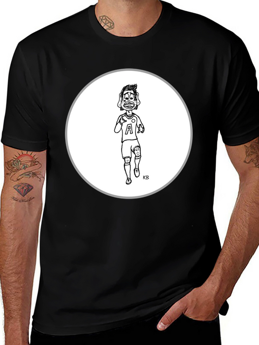 Cartoon Character Tee - Black