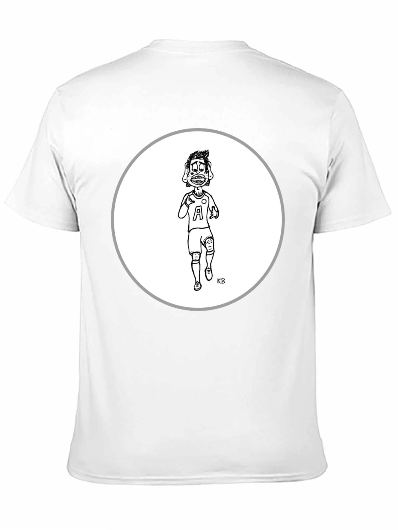 Cartoon Character Tee - Black