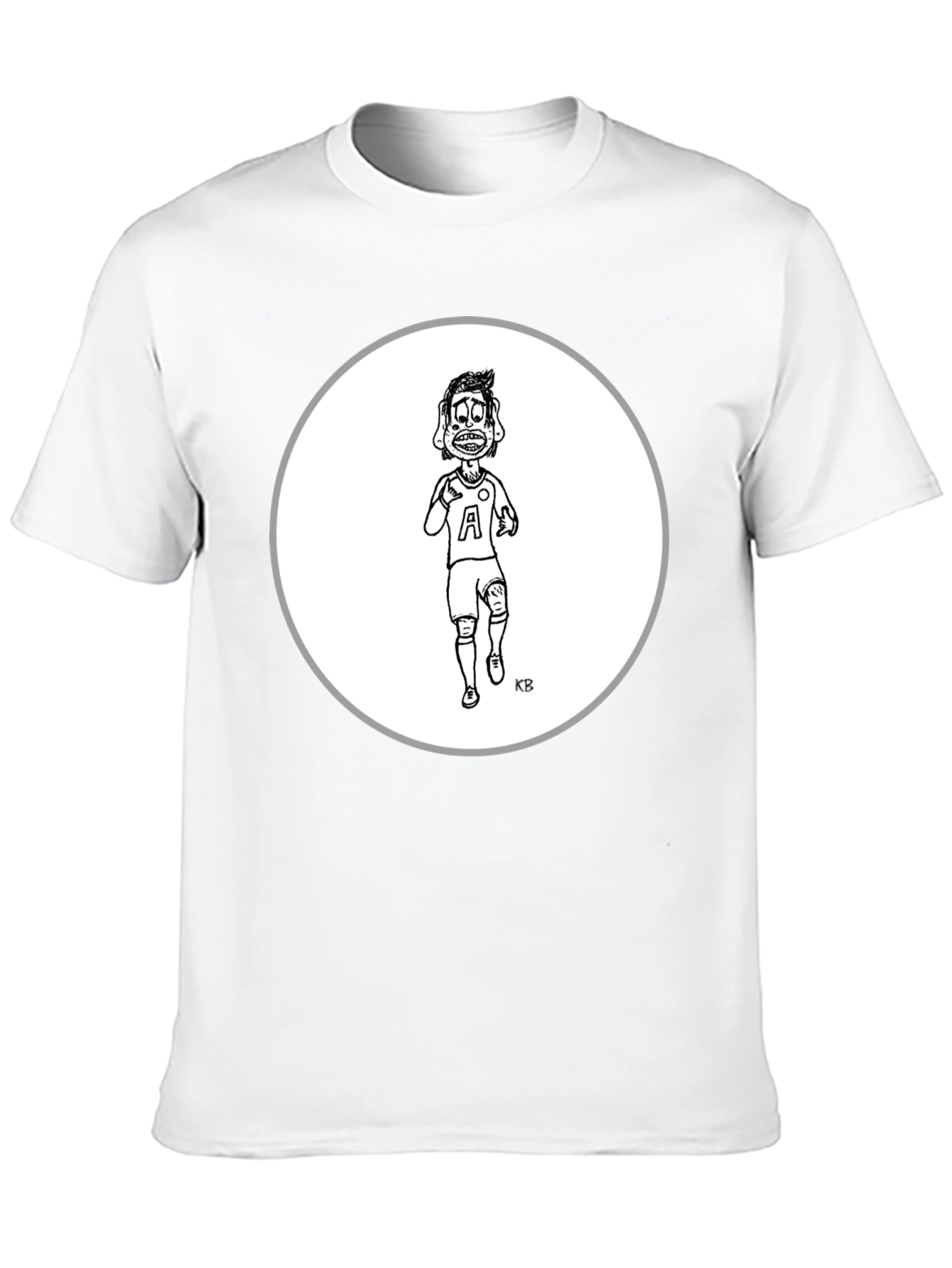 Cartoon Character Tee - Black