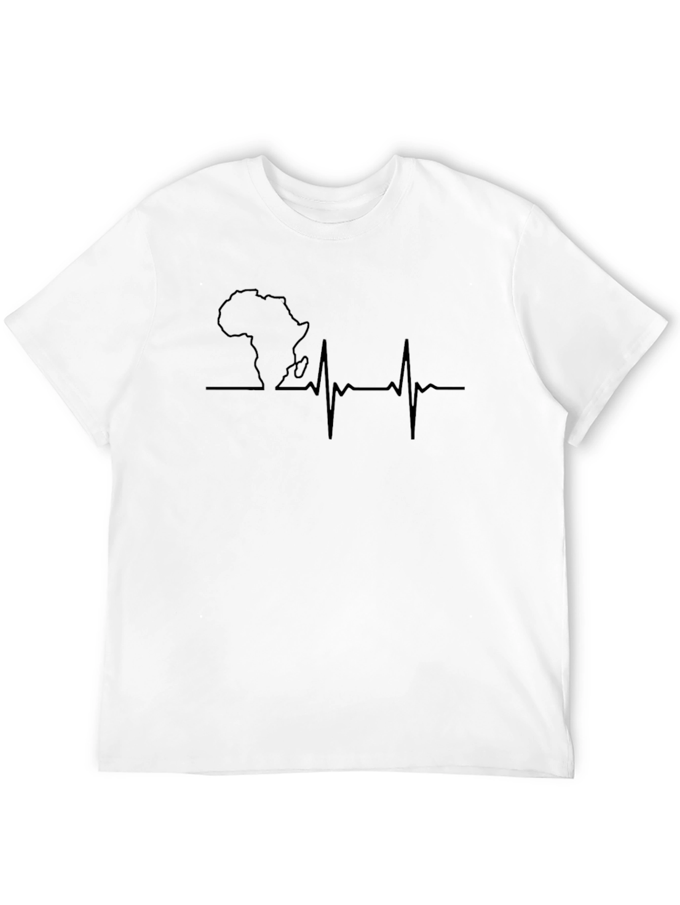Africa Heartbeat Graphic Tee - Black