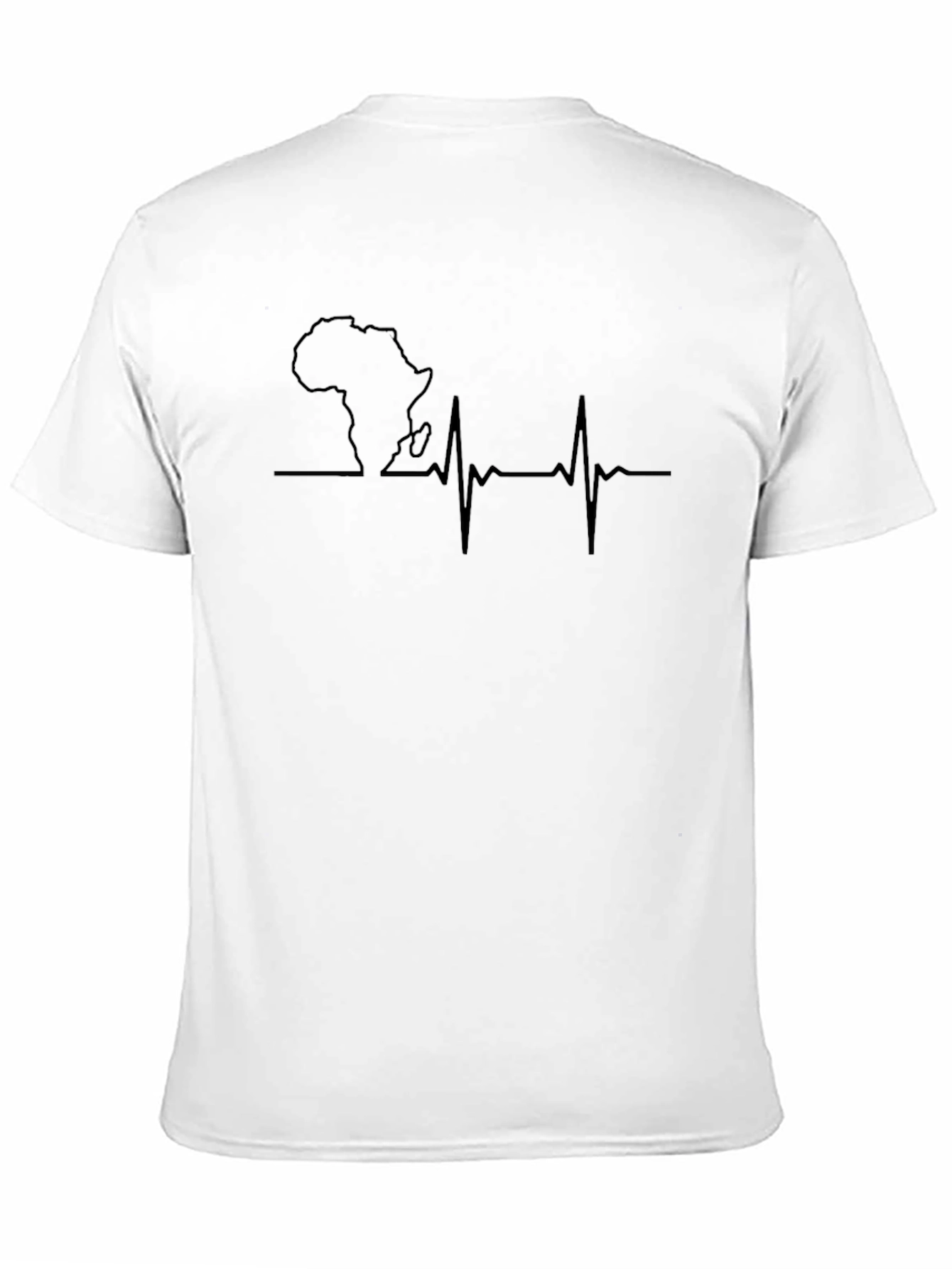 Africa Heartbeat Graphic Tee - Black