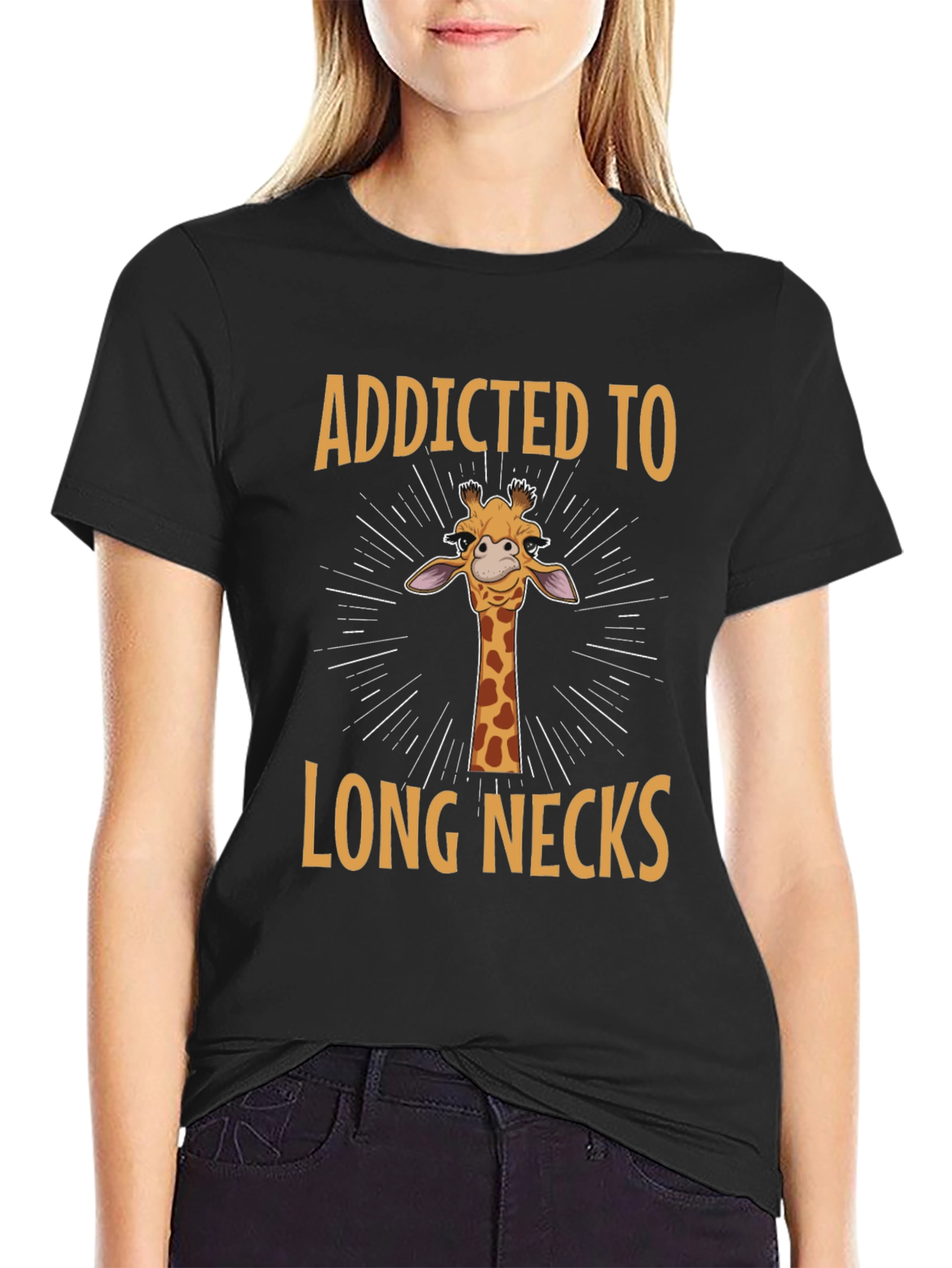 Addicted to Long Necks Giraffe T-Shirt
