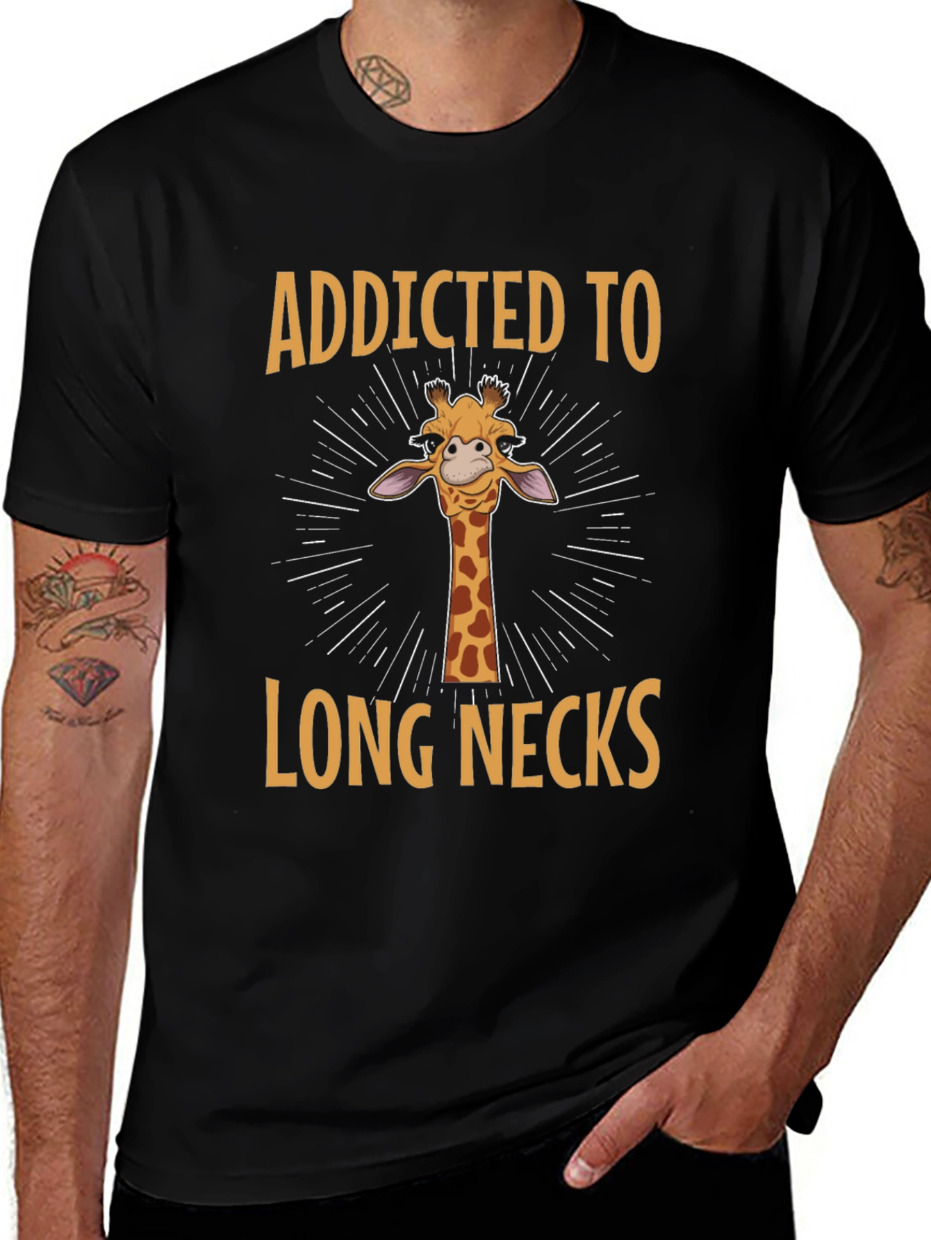 Addicted to Long Necks Giraffe T-Shirt
