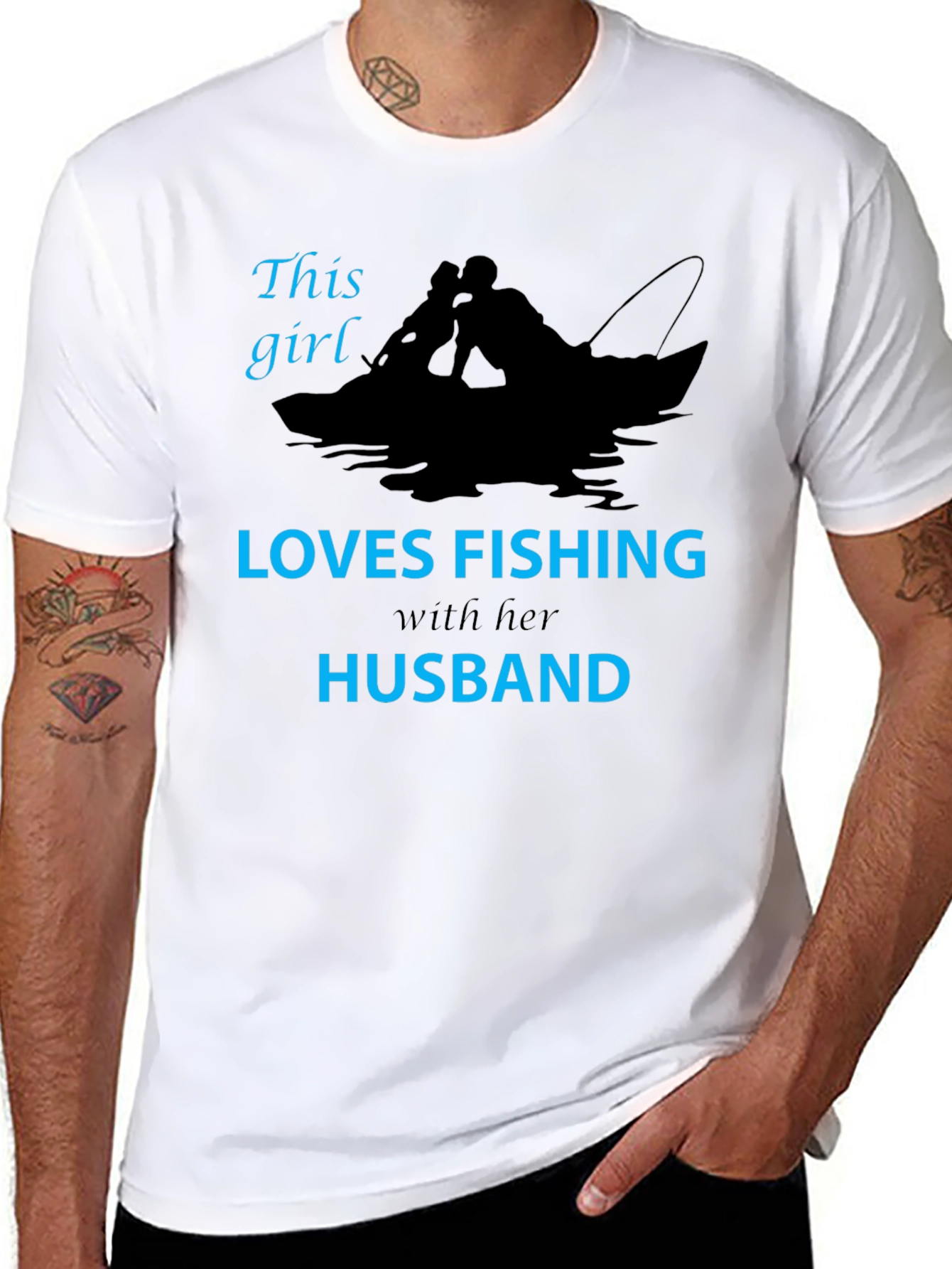 This Girl Loves Fishing with Her Husband T-Shirt