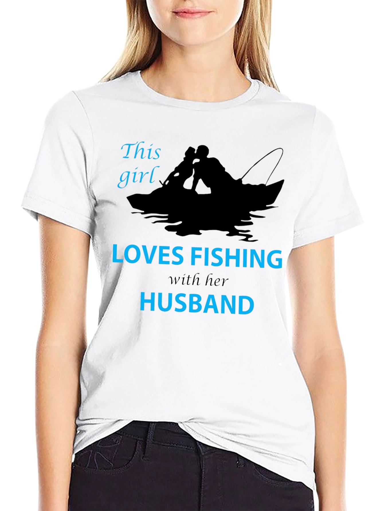 This Girl Loves Fishing with Her Husband T-Shirt