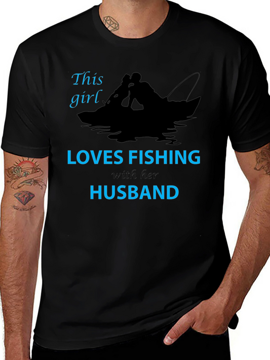 This Girl Loves Fishing with Her Husband T-Shirt
