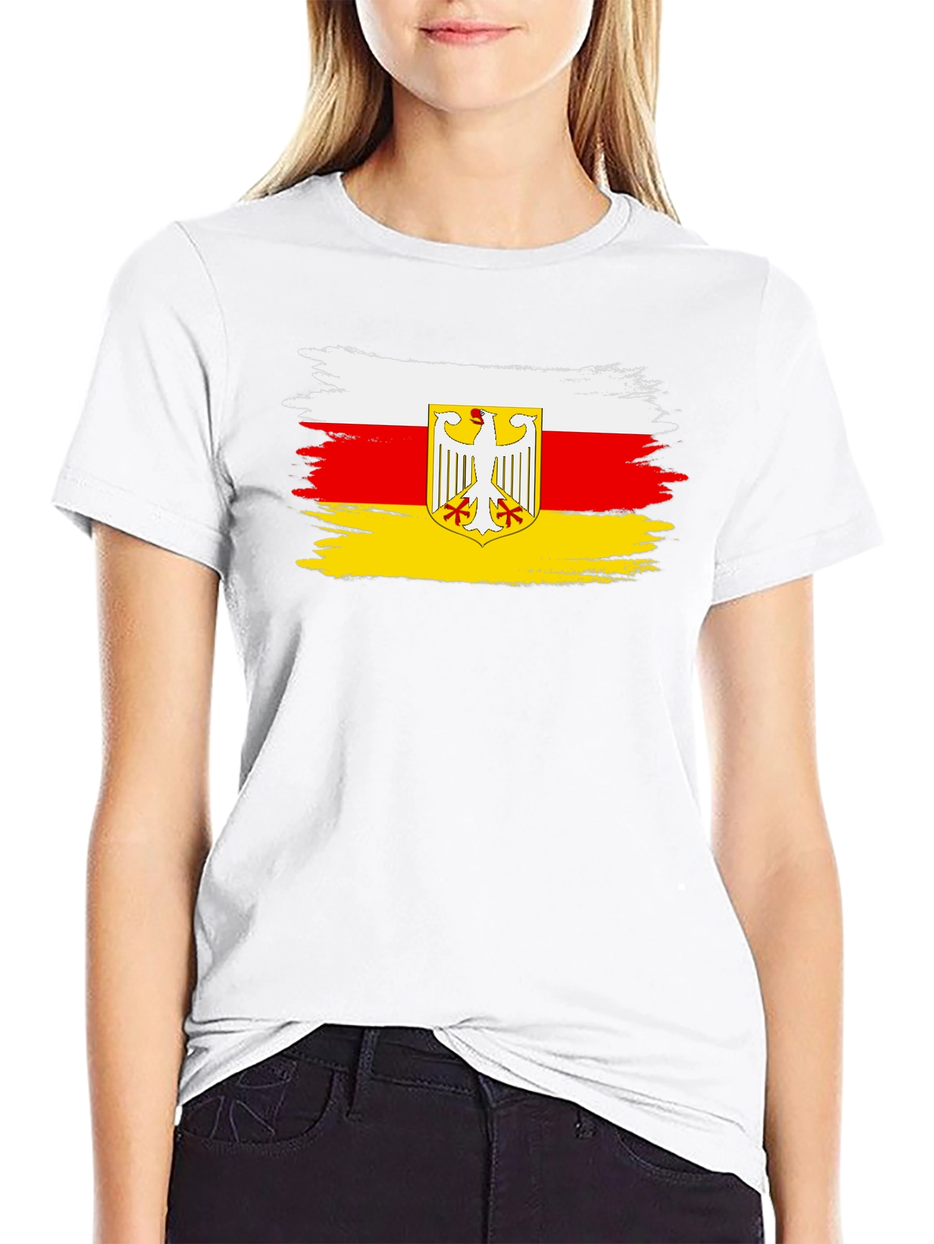 South Ossetia Flag Black T-Shirt